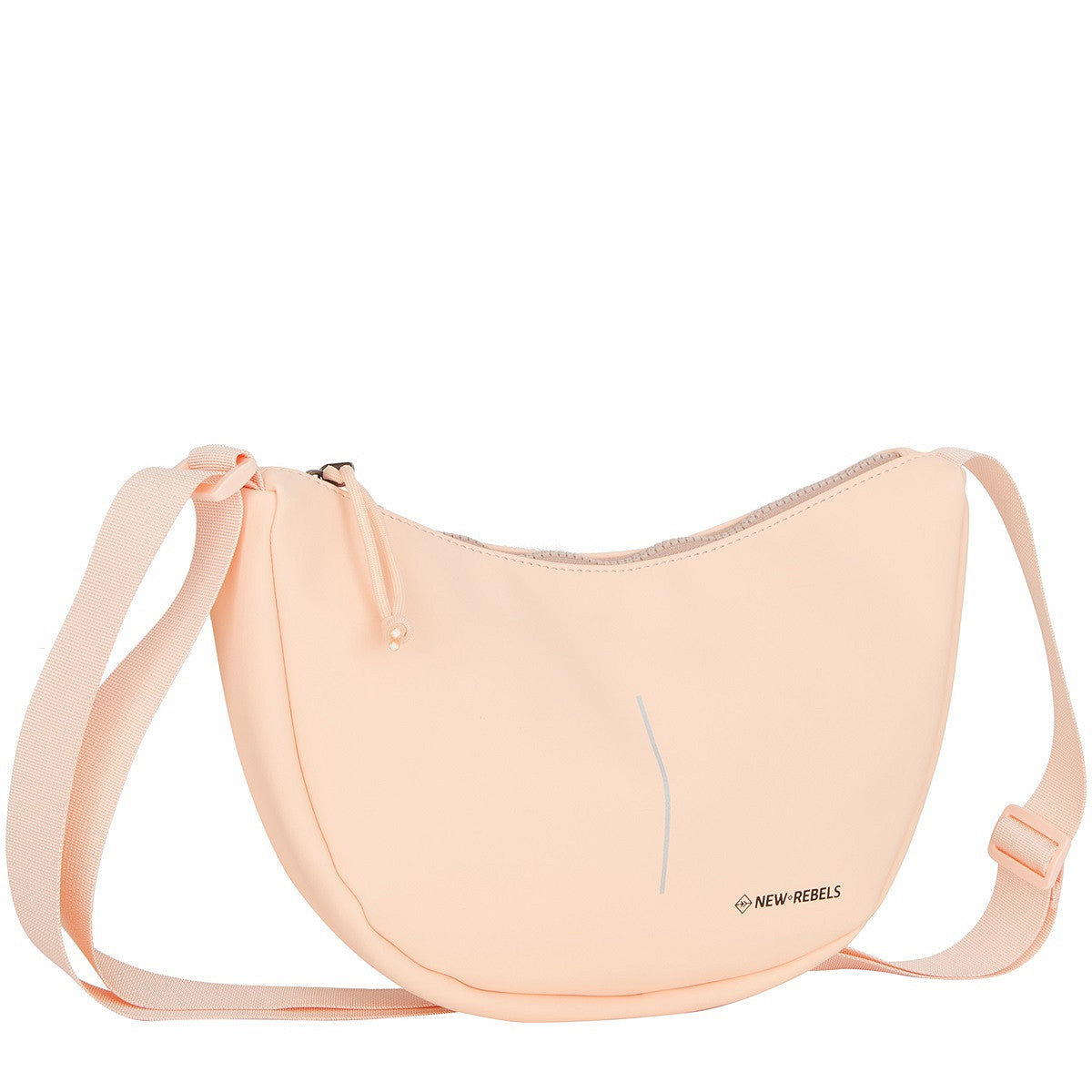 New Rebels Half Moon Bag Branson – leichte wasserabweisende Umhängetasche, Crossbody Tasche mit Reißverschlussfächern soft apricot