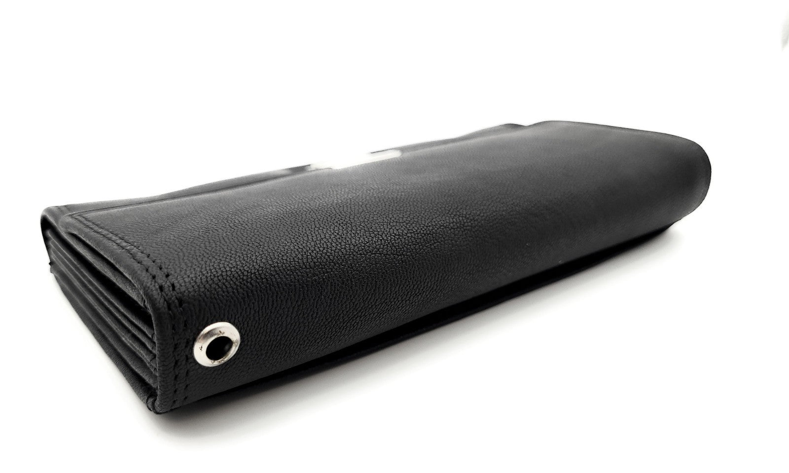 Lemasi Echtleder Kellnerbörse Schwarz – Professionelle Servicebörse aus Rindleder mit 5 Scheinfächern, Münzfach, Karten- & Reißverschlussfach