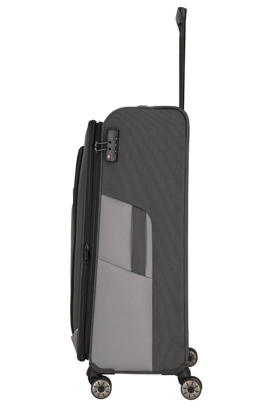 Travelite VIIA Reisekoffer L Trolley Koffer 77cm 4 Rad / Rollen Dehnfalte TSA schiefer