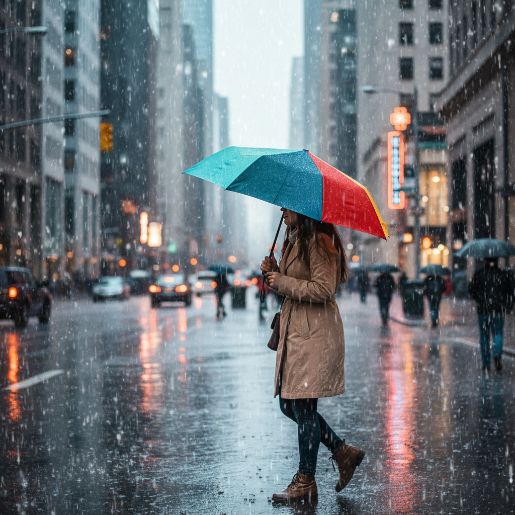 Regenschirm Taschenschirm Regenbogen Schirm Ø90cm leicht und handlich bunt