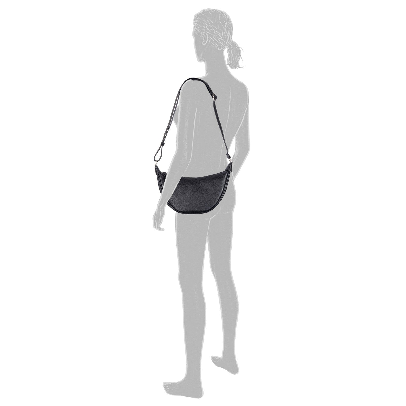 Tom Tailor Denim Liriel Cross Bag M – Damen Umhängetasche aus PU mit Reißverschluss und verstellbarem Schulterriemen Handtasche schwarz