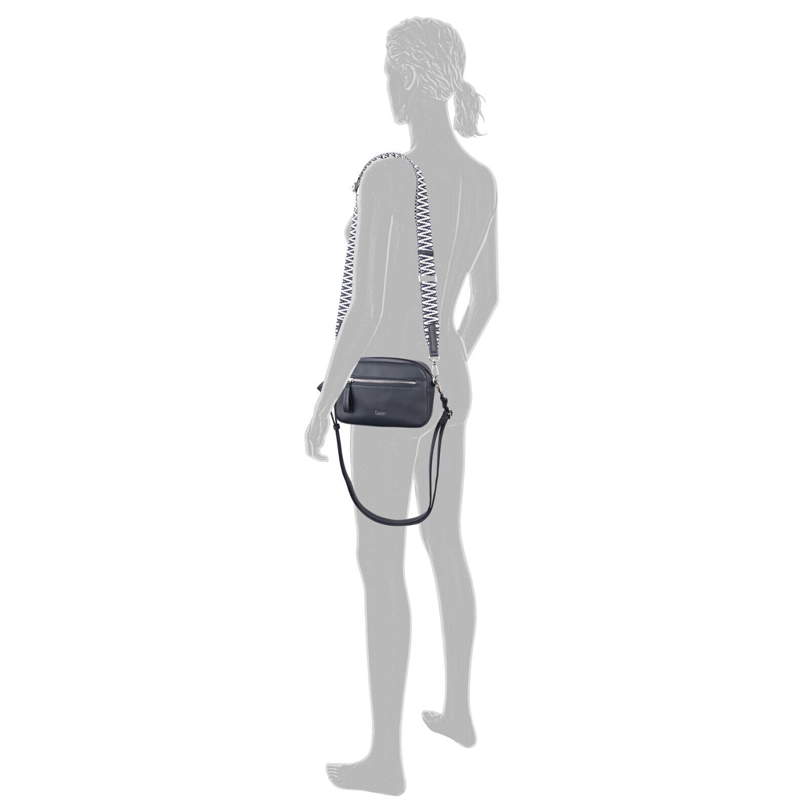 Gabor Handtasche SILENA – Elegante Umhängetasche mit zwei Schulterriemen navy