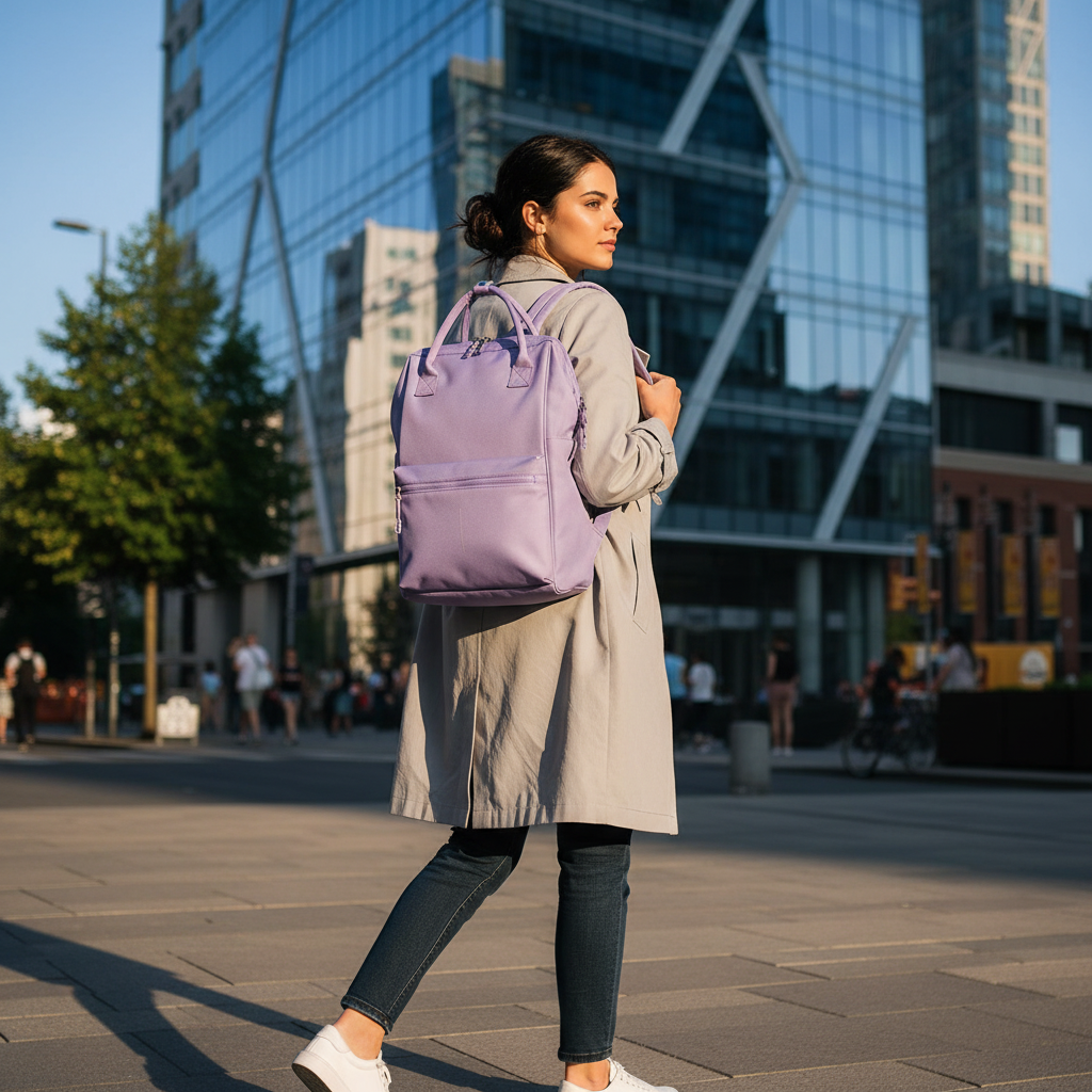 New Rebels® Tremont – Rucksack mit Laptopfach 15,5" | Serie Valor | Lavendel