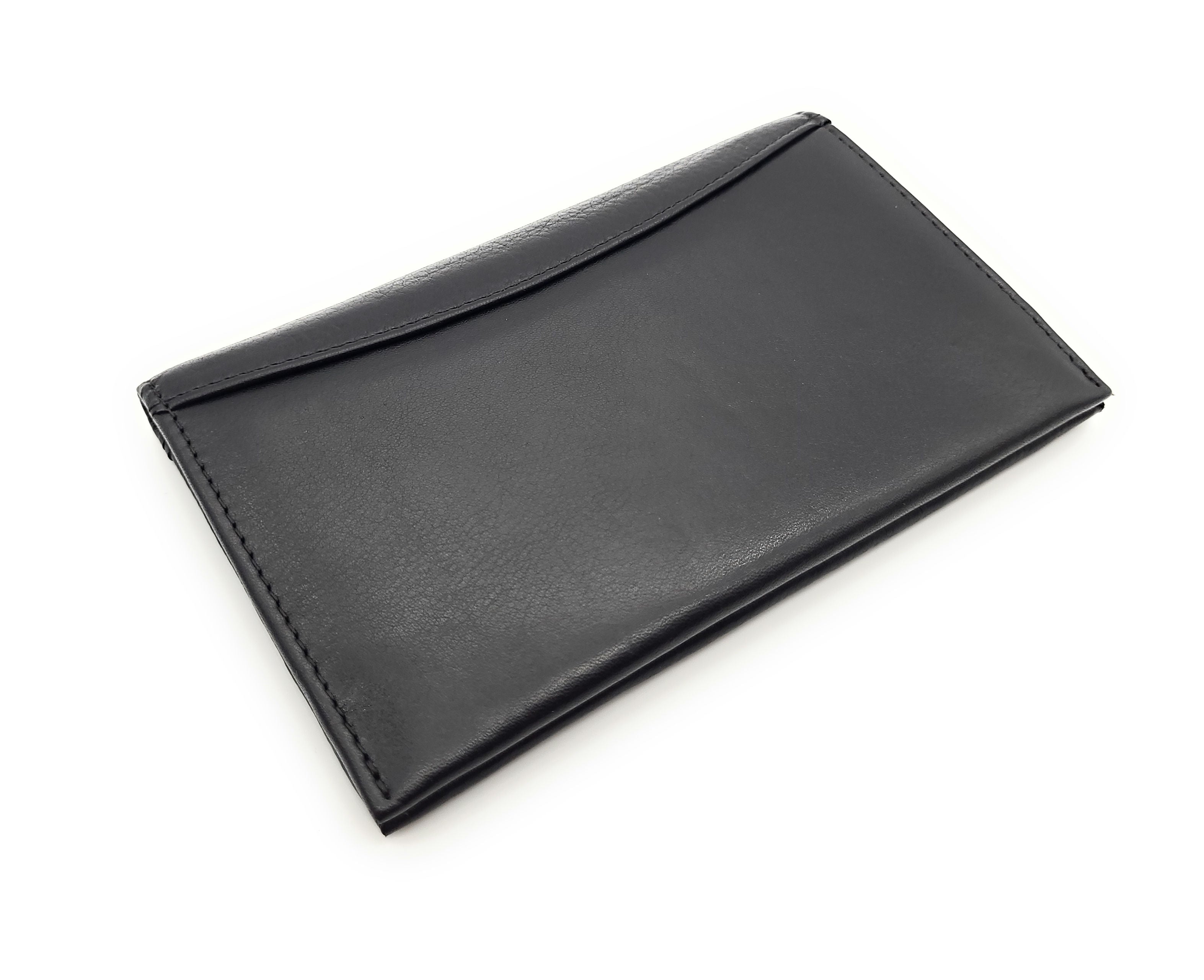 echt Leder Tabakbeutel Tabaktasche Tabak Etui Beutel Kautschuk gefüttert "Fresh" schwarz