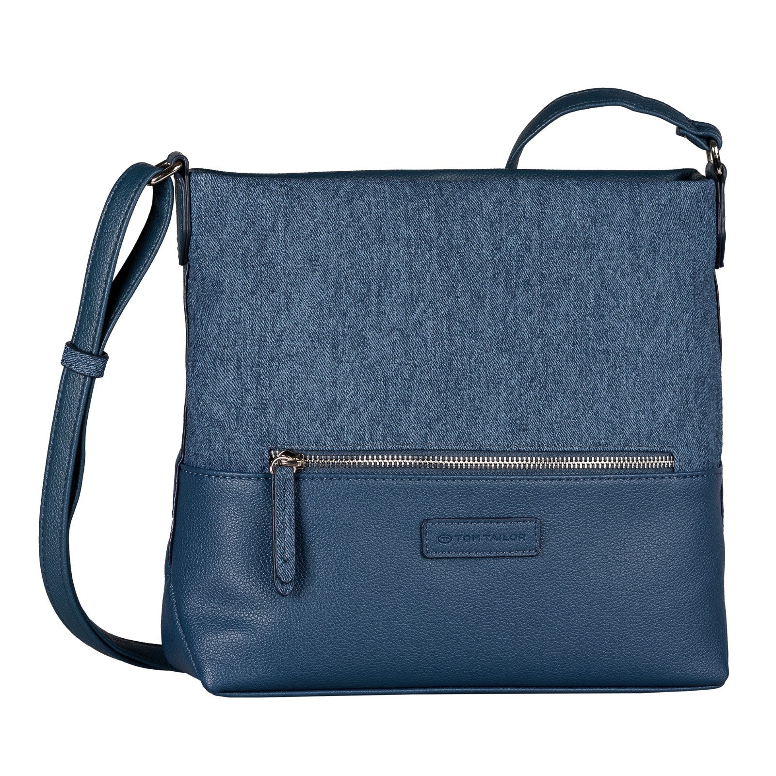 Tom Tailor Cross Bag M „Gia“ – elegante Damen-Umhängetasche mit Reißverschluss mixed denim blue