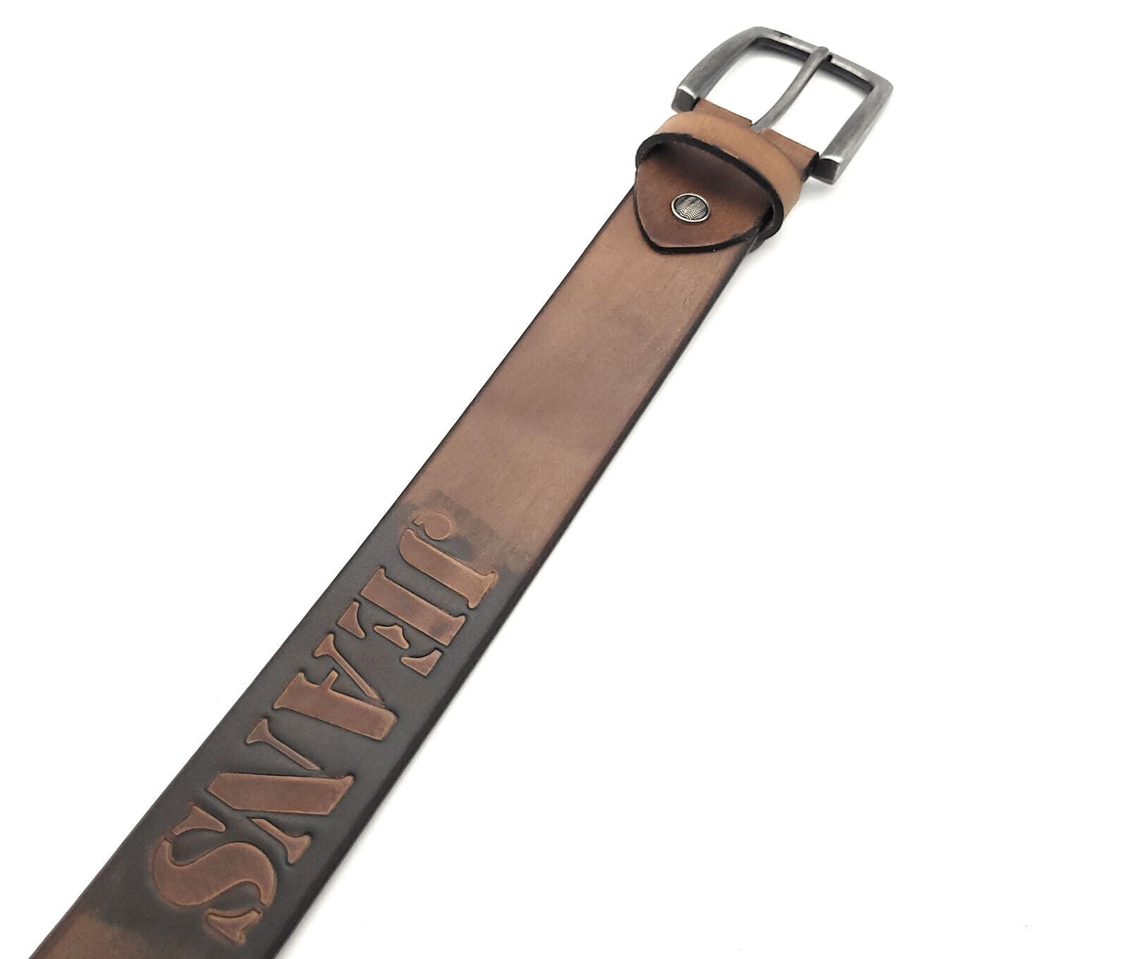 echt Leder Herren Gürtel Ledergürtel Büffelleder Jeansgürtel 90cm braun
