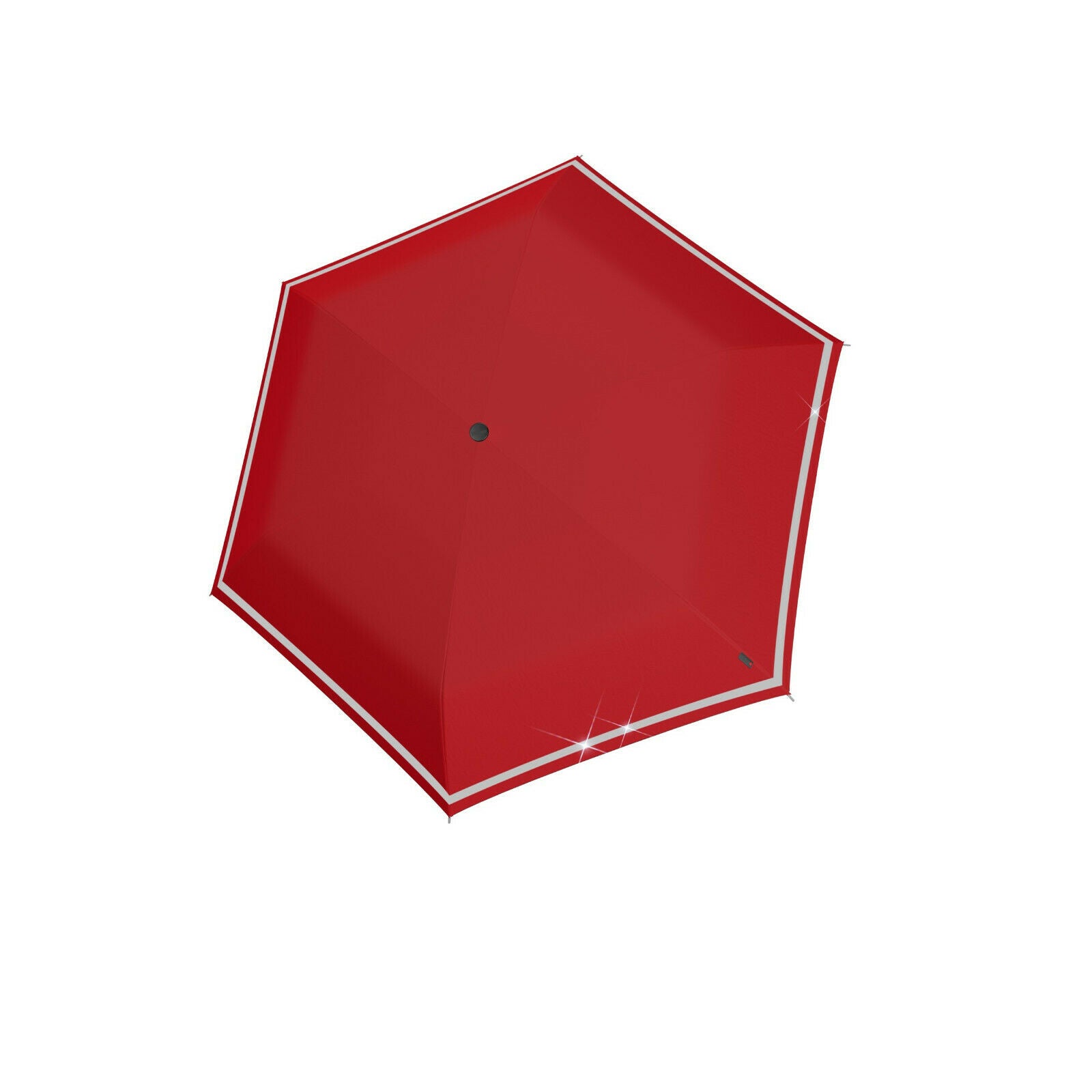 Knirps Rookie Kinder Regenschirm Taschenschirm Schirm leicht und reflektierend salsa rot