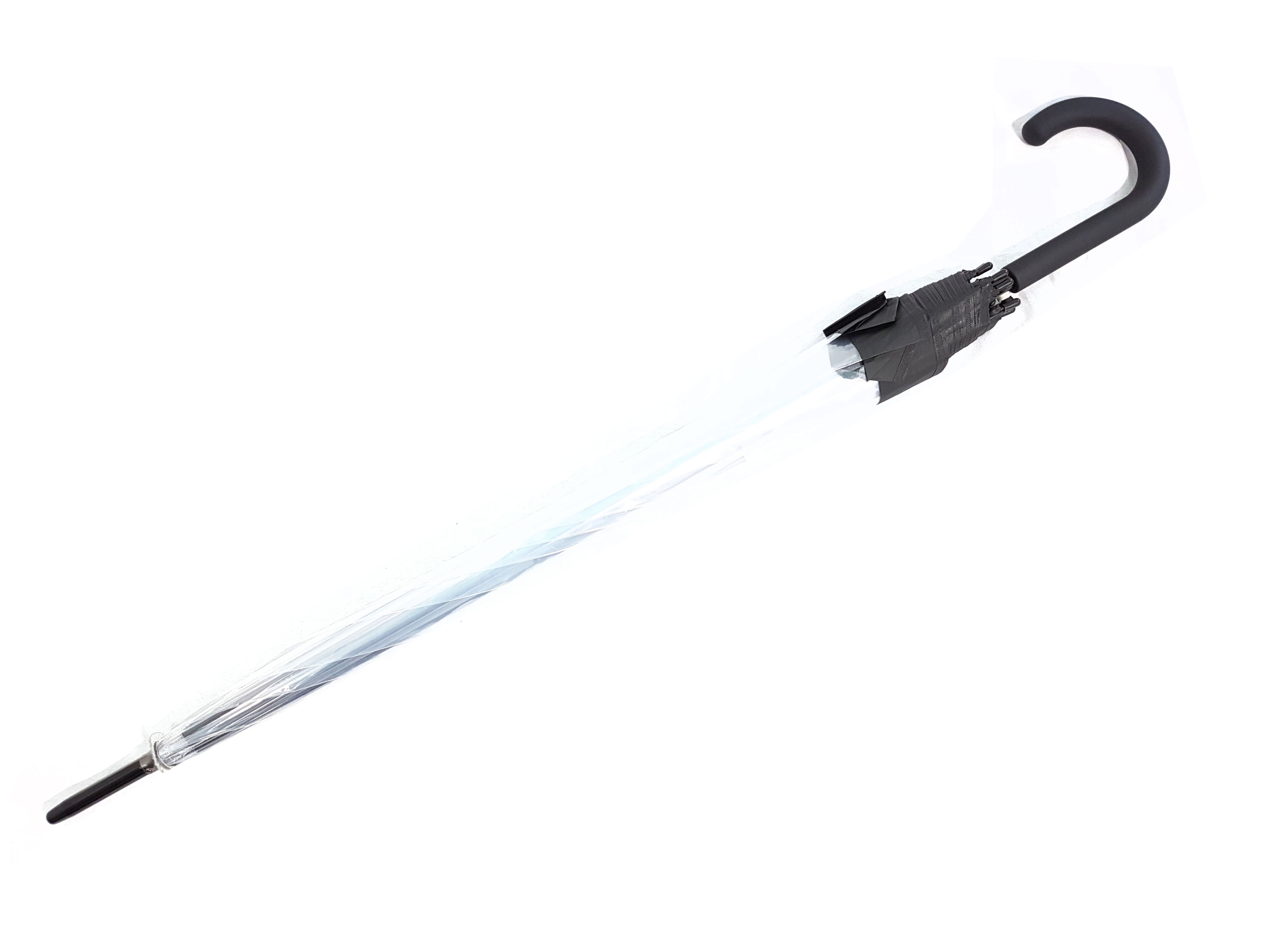 XXL Regenschirm transparent durchsichtig mit Automatik Stockschirm Ø111cm
