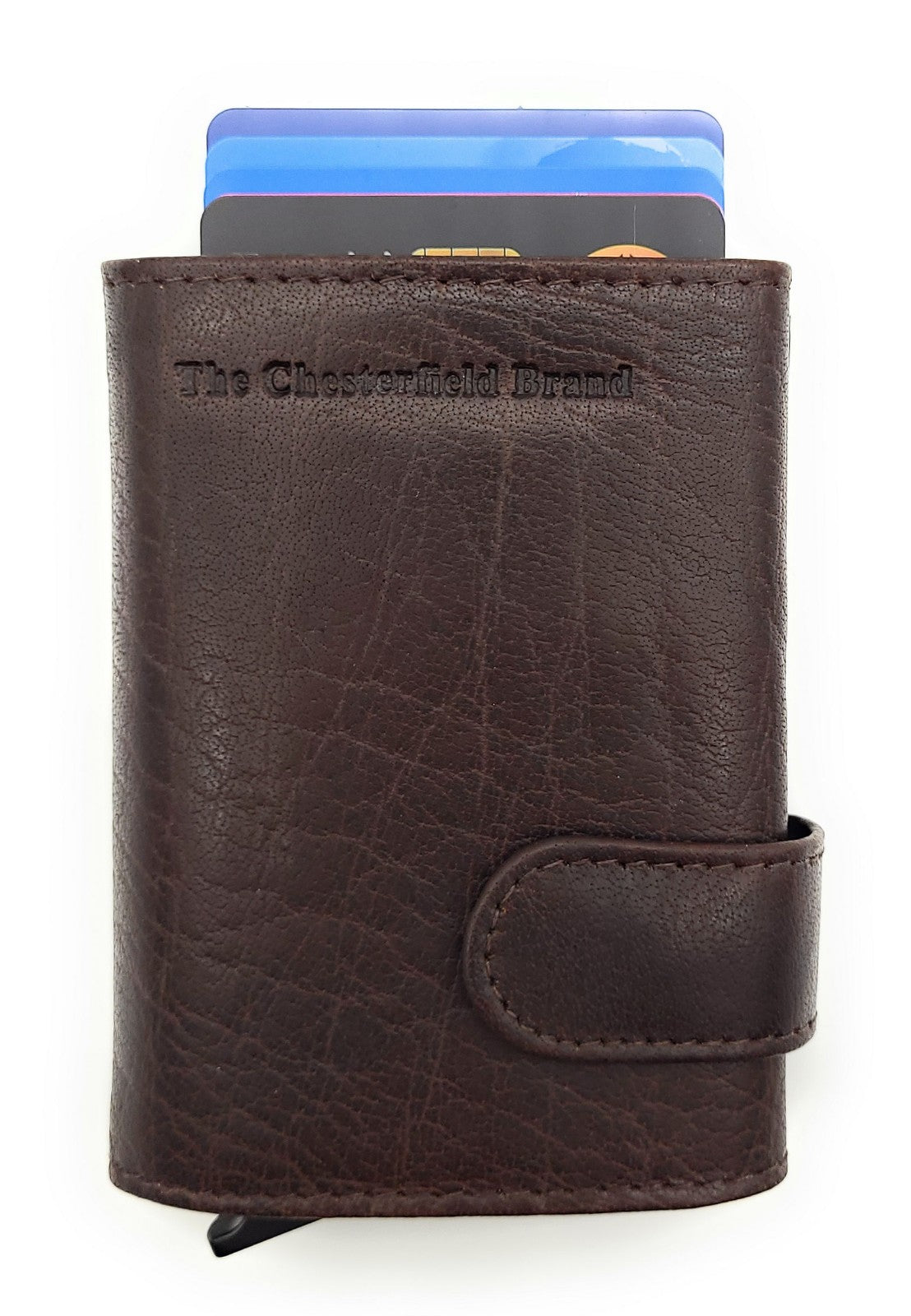 The Chesterfield Brand echt Leder Kreditkartenetui Geldbörse Mannheim braun