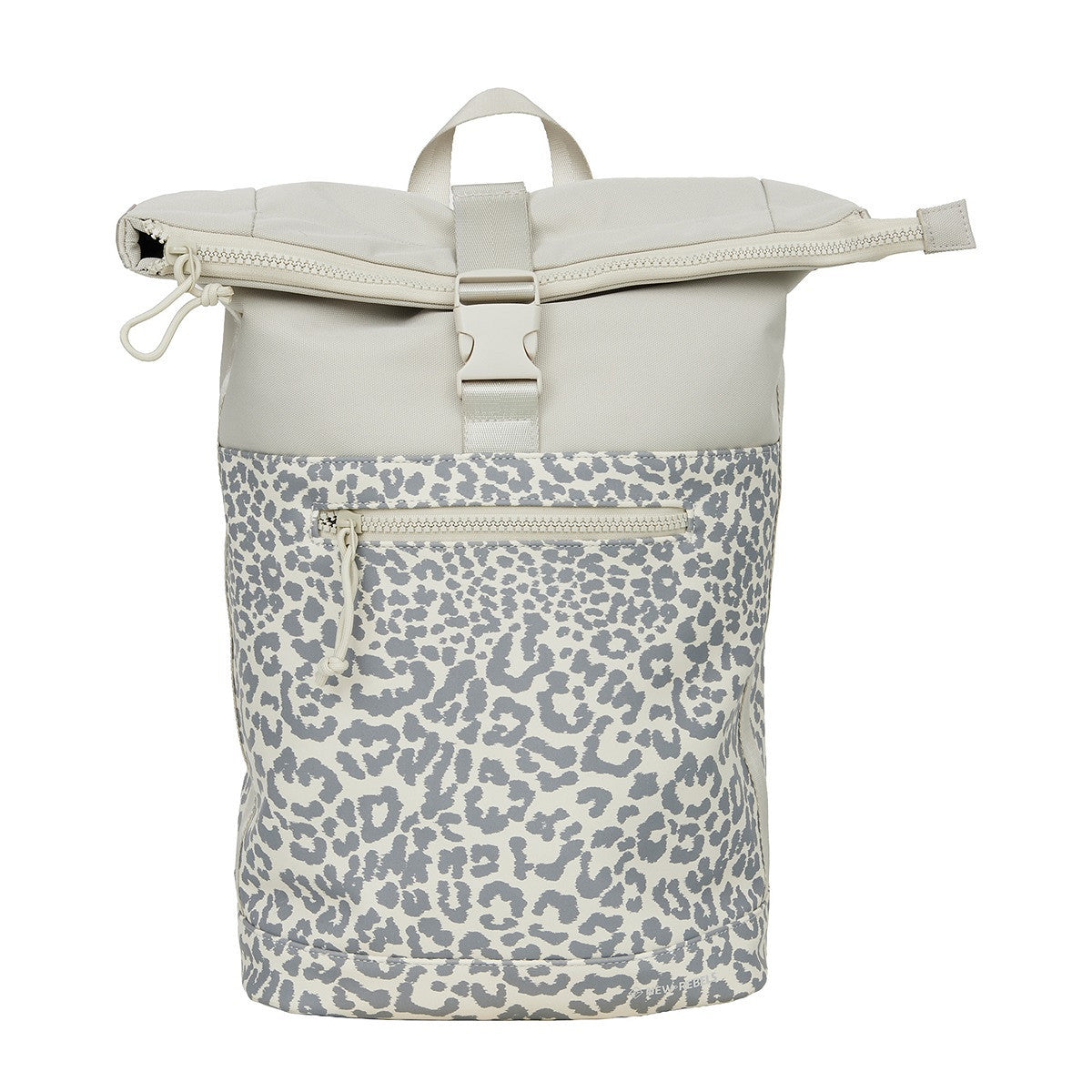 New Rebels Roll Up Rolltop Kurier Rucksack New York, wasserabweisend, Laptopfach Leopard