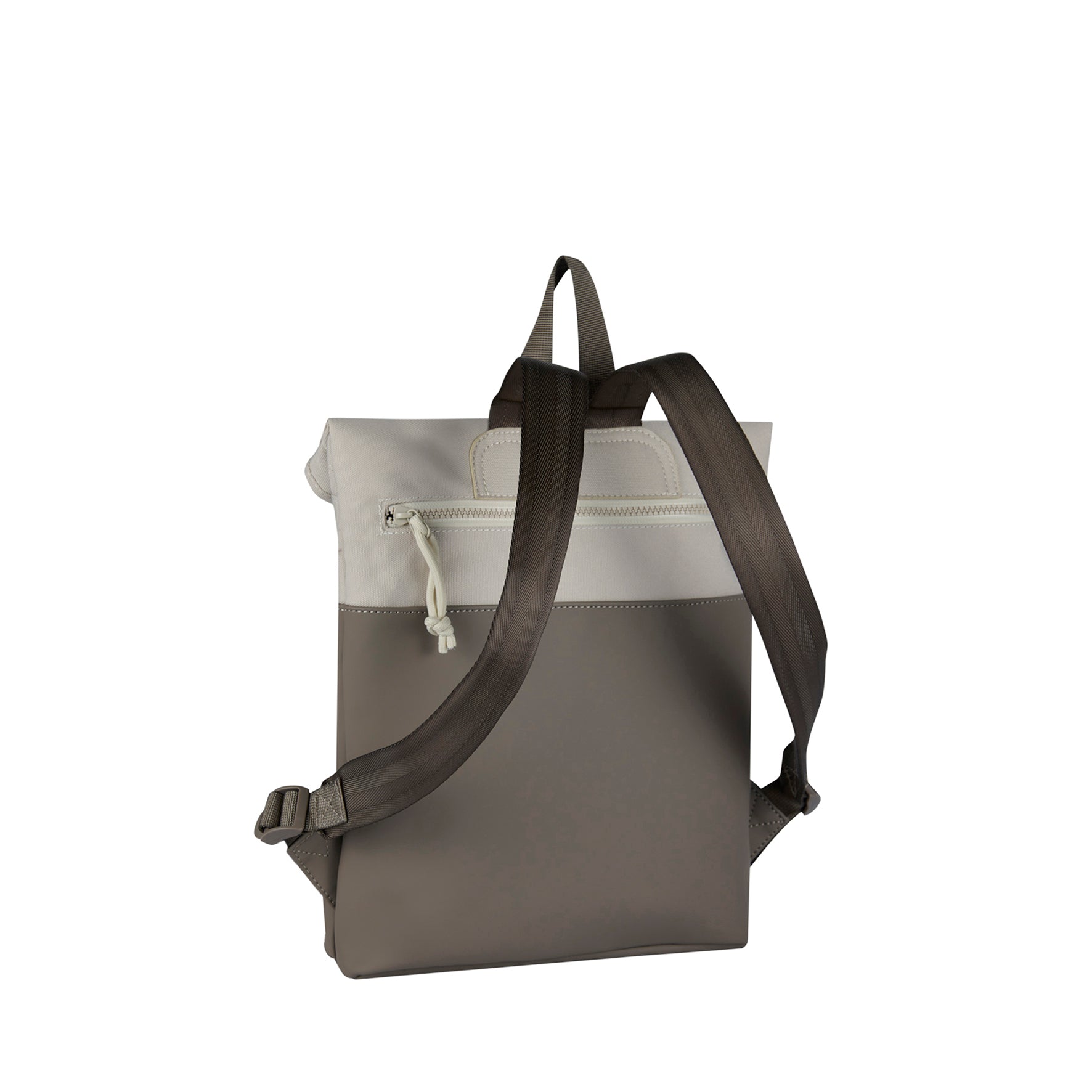New Rebels Backham Roll Up Rolltop City Rucksack Los Angeles wasserabweisend Grau Beige