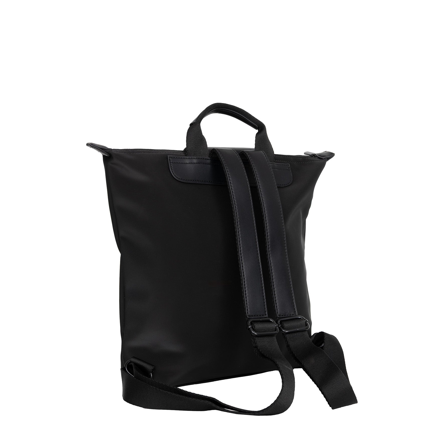 Justified Bags Rucksack „Edda“ – Schwarzer Cityrucksack aus Nylon, wasserabweisend, modern & funktional