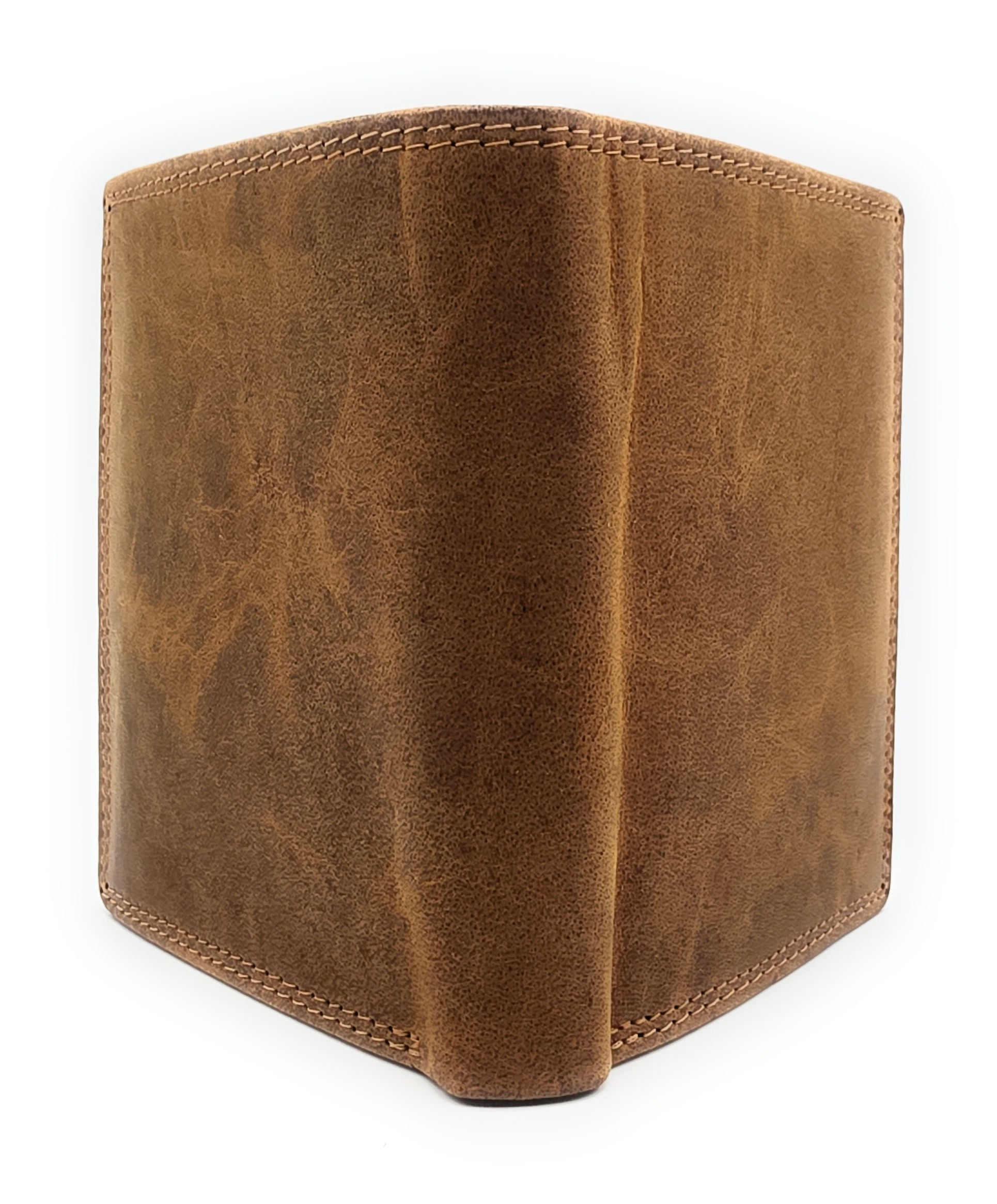 Lemasi robustes Hunterleder Portemonnaie Geldbörse RFID Blocker 19 Fächer Unisex braun