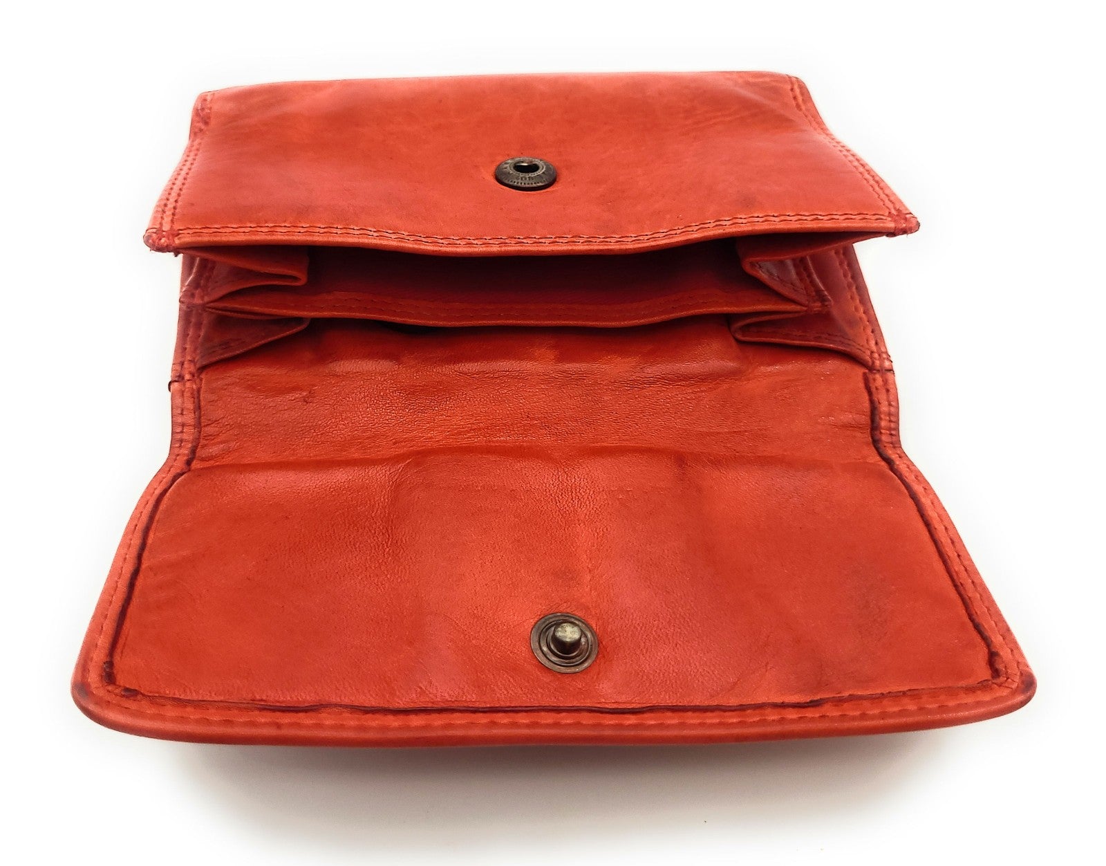 Hill Burry echt Leder Damen Geldbörse Portemonnaie mit RFID Schutz gewaschenes Rindleder rot