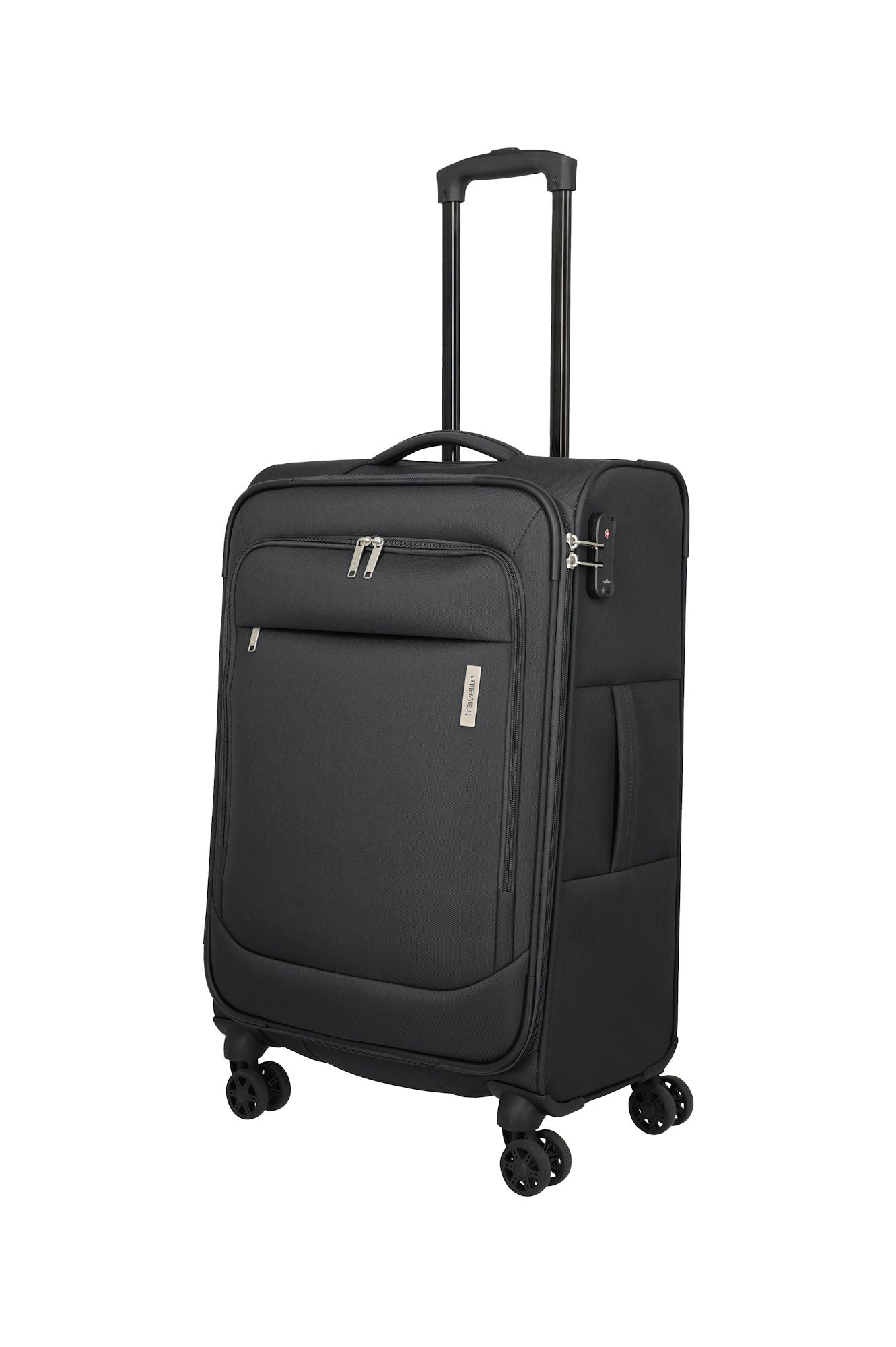 Travelite Priego Trolley M 66 cm – Mittelgroßer Koffer mit 4 Rollen & Zahlenschloss