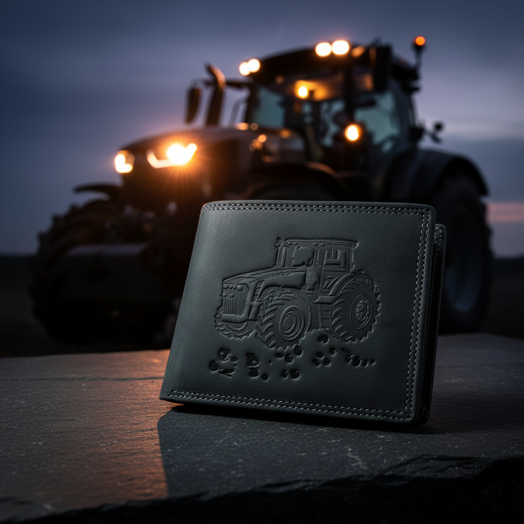 Jockey Club Basic echt Büffel Voll-Leder Geldbörse für Männer, naturbelassenes Hunterleder Portemonnaie Traktor mit RFID NFC Schutz schwarz