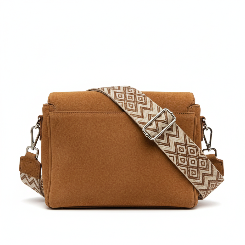 Ersatz Taschengurt Schultergurt Tragegurt Schulterriemen 5cm made in Italy braun Wildleder