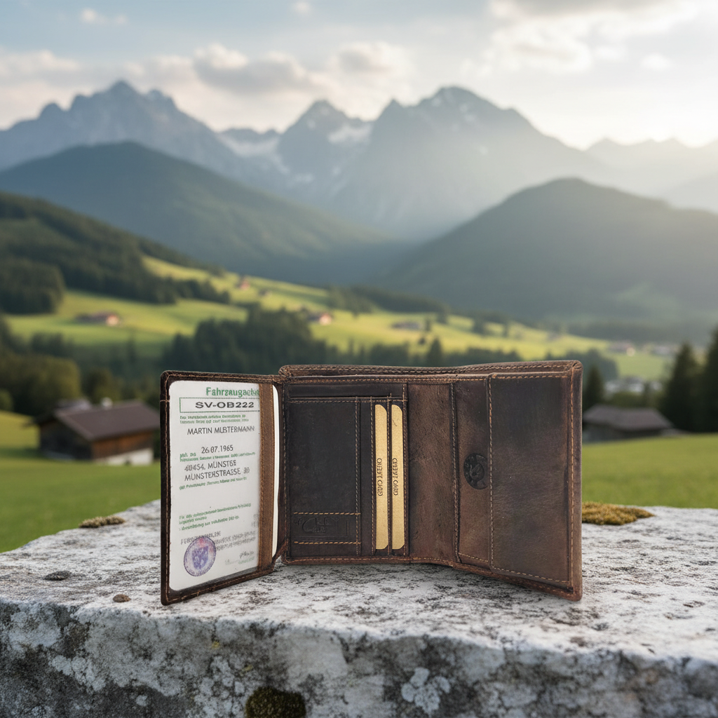 Leder Geldbörse Herren RFID Schutz Dunkelbraun - Jockey Club Portemonnaie