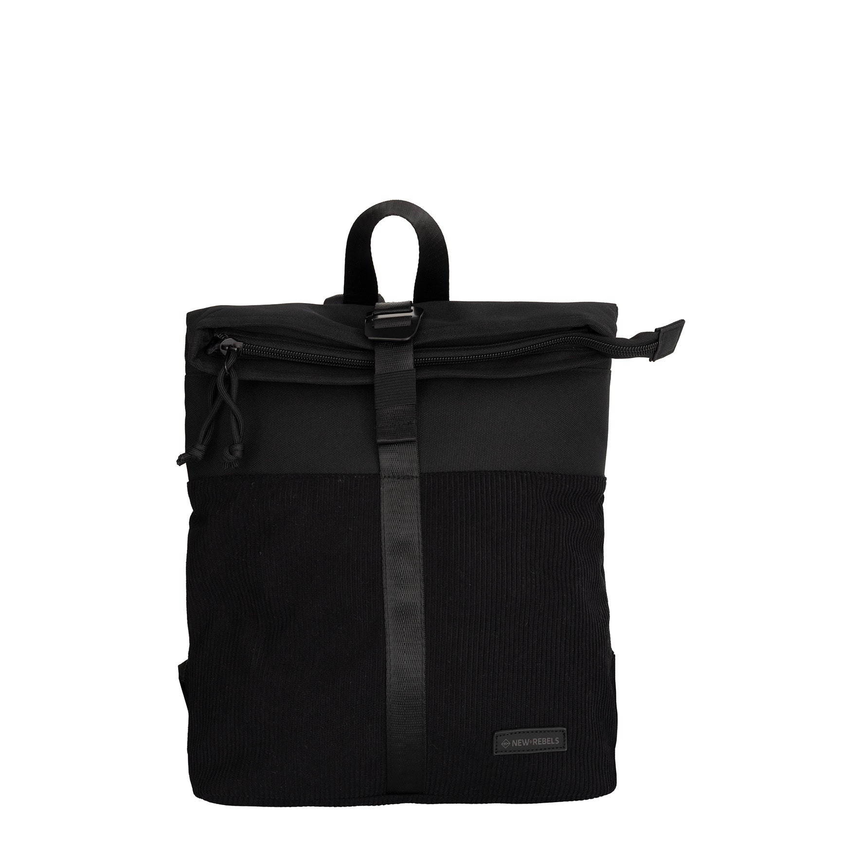 New Rebels Ribbi Roll Up Rolltop City Rucksack Los Angeles Kordoptik schwarz