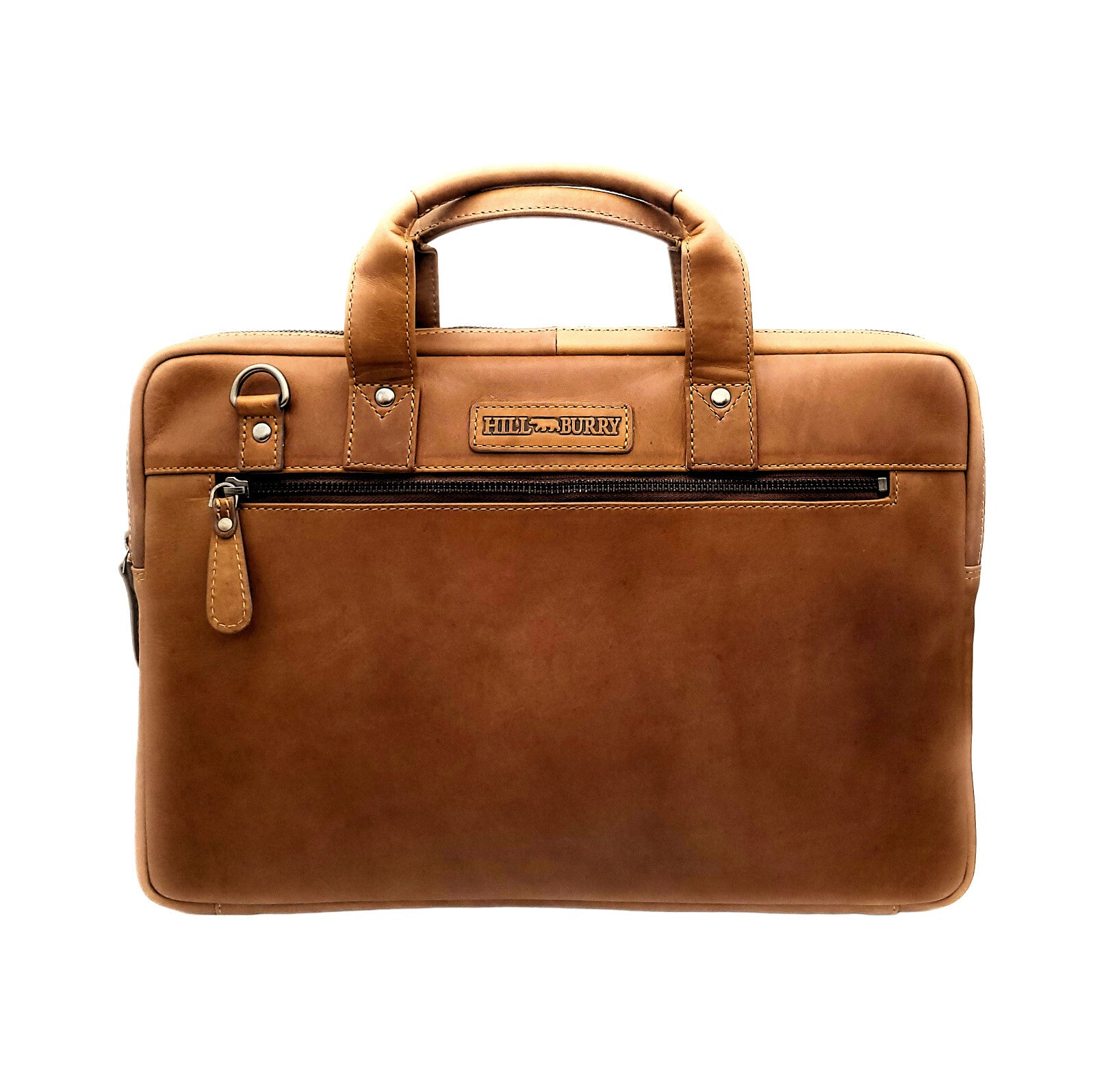 Hill Burry Echtleder Business-Tasche | Premium Laptoptasche 15,6 Zoll