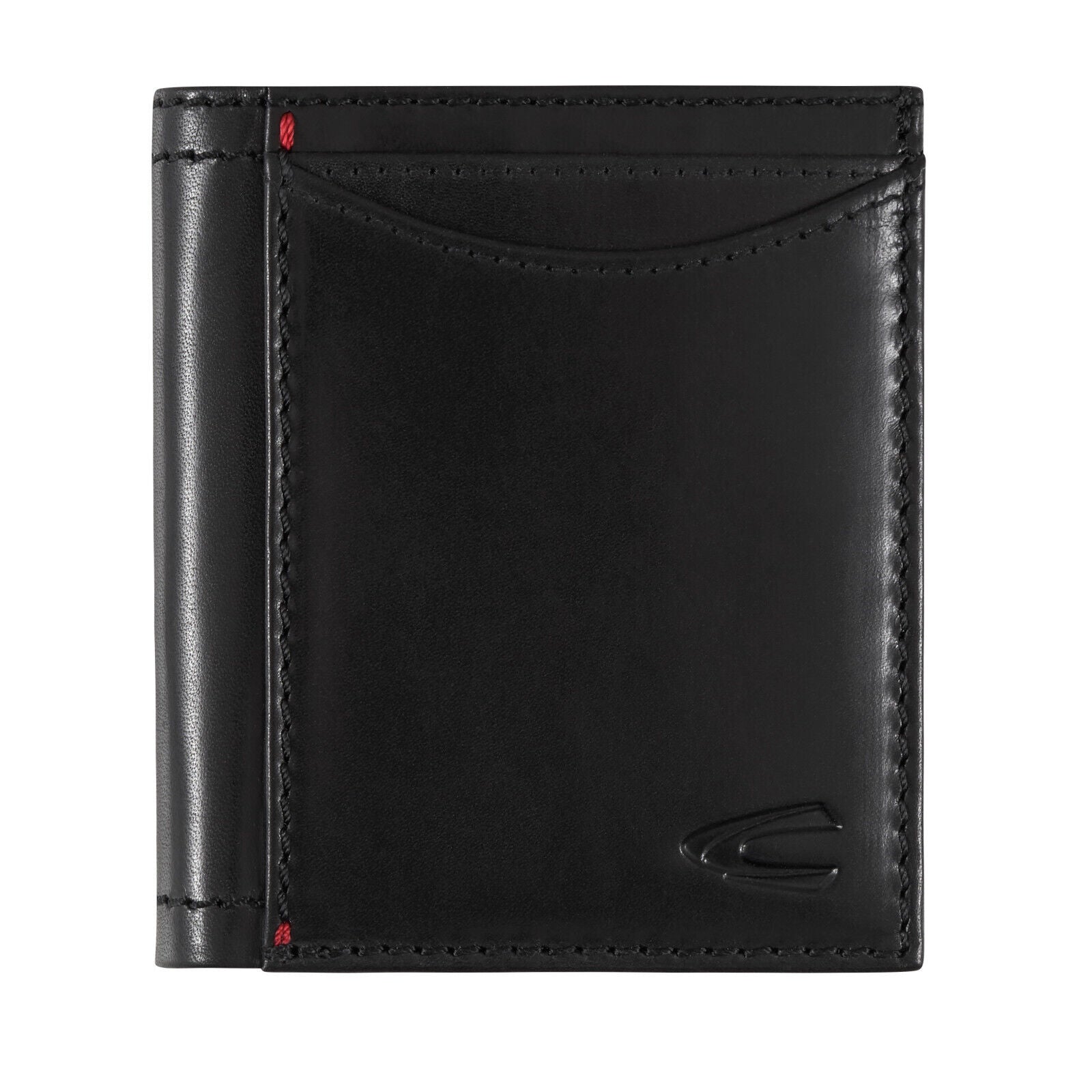 Camel Active Small Leather Wallet – Herren Geldbörse, Black, 10.5 X 8.7 X 2.5 Cm