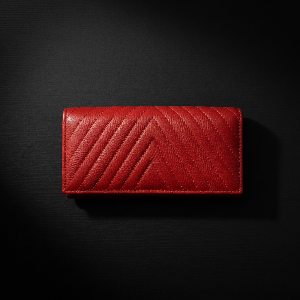 La Scala Damen Geldbörse Echt Leder RFID-Schutz Gesteppt 5 Kartenfächer 3 Scheinfächer Portemonnaie Börse rot