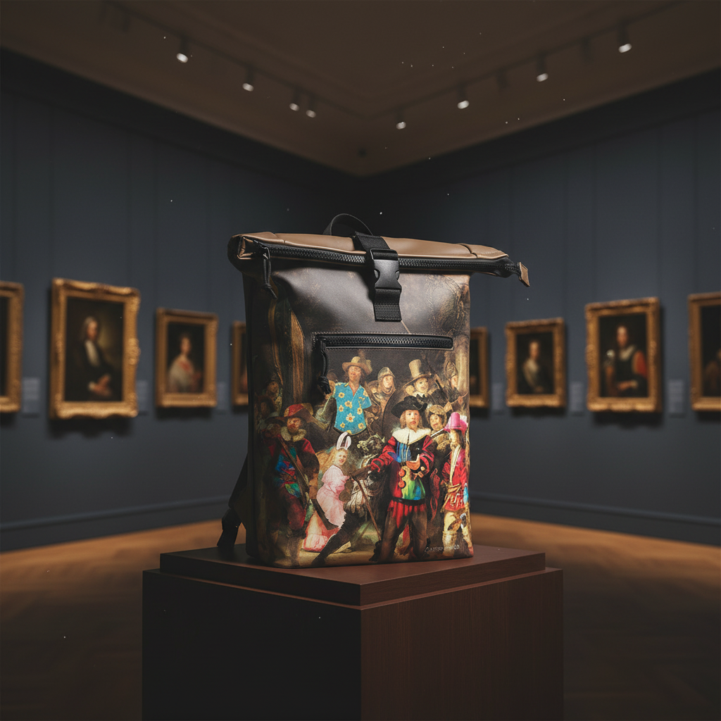 New Rebels New York Nachtwache Rucksack – Rolltop, wasserabweisend, 15" Laptopfach