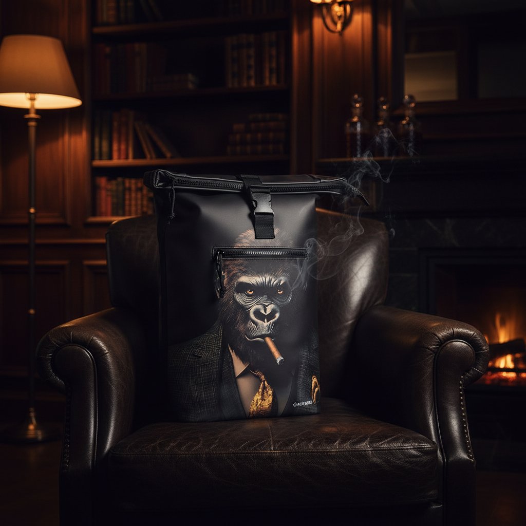 New Rebels New York Gorilla Rucksack – Rolltop, wasserabweisend, 15" Laptopfach