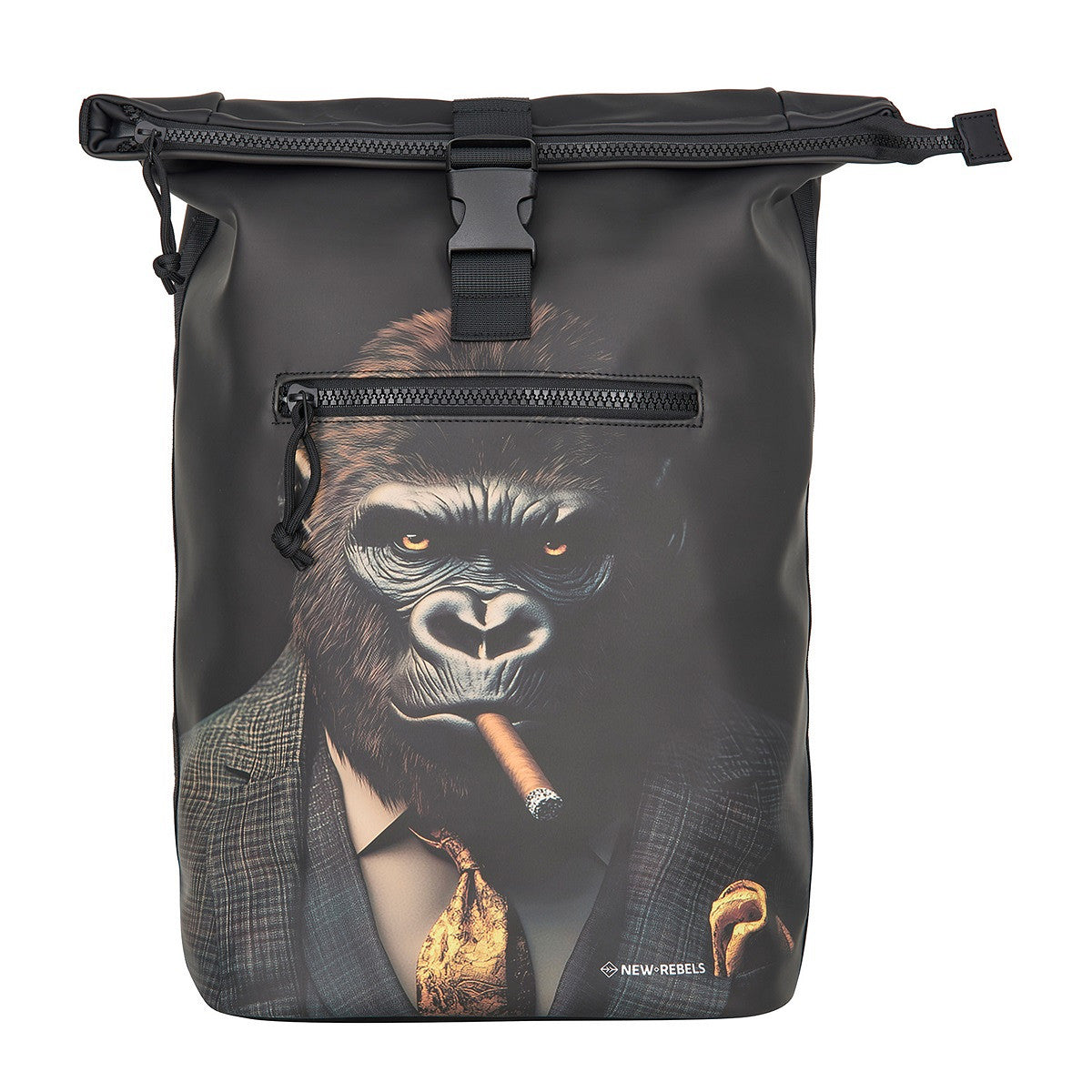 New Rebels New York Gorilla Rucksack – Rolltop, wasserabweisend, 15" Laptopfach