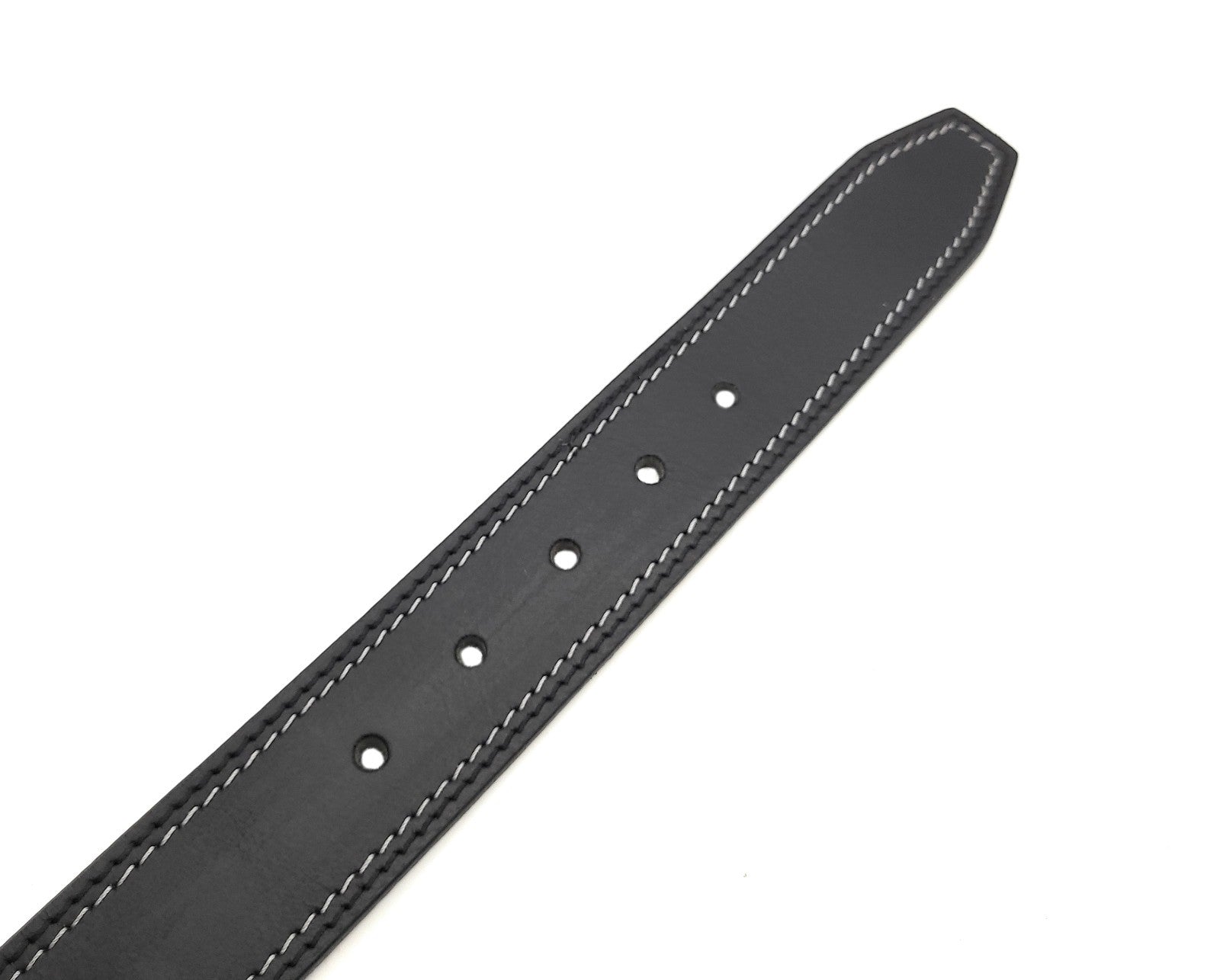 Büffelvollleder Gürtel Schwarz 40mm - Unisex Ledergürtel mit Kontrastnaht kürzbar, verschiedene Längen