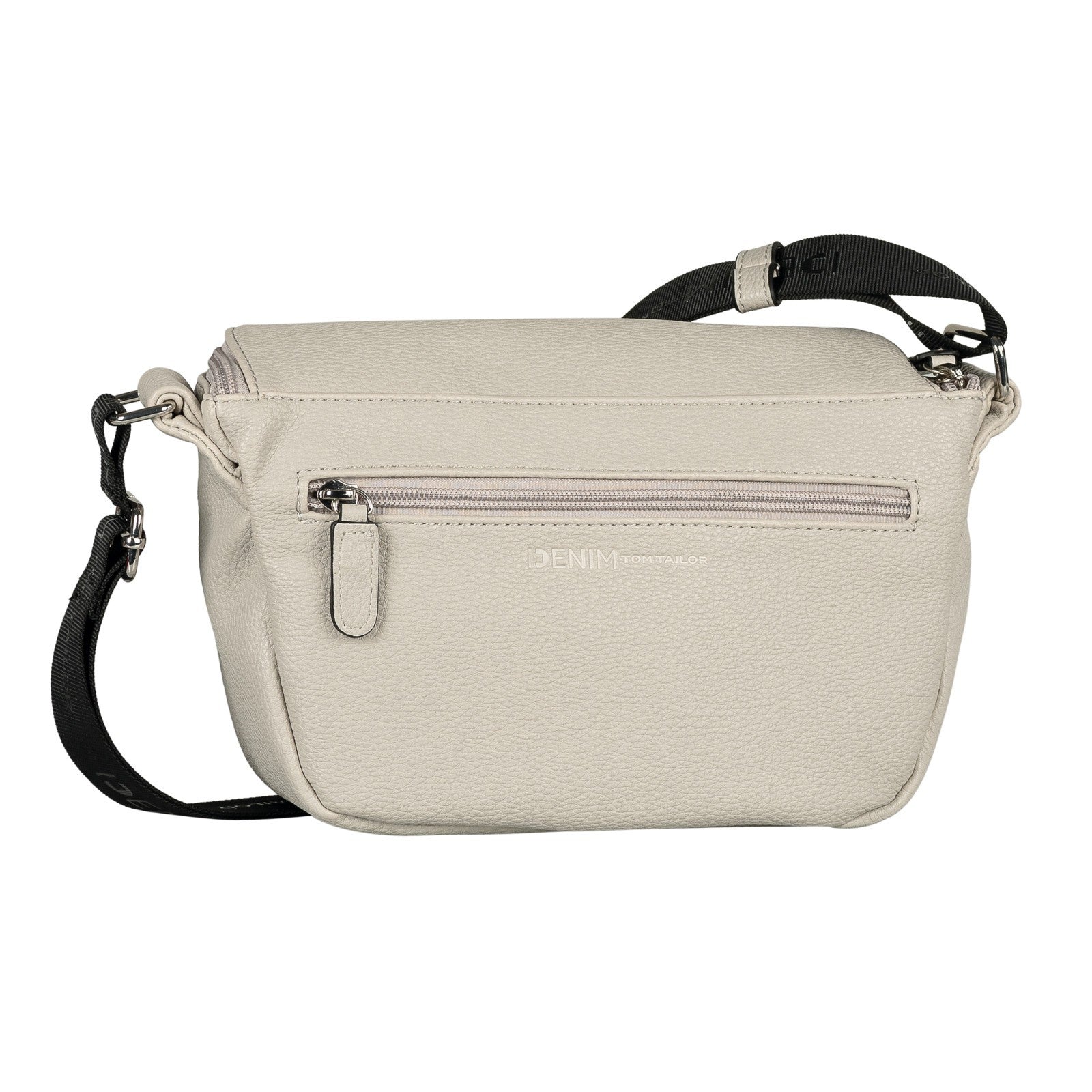 Tom Tailor Denim Umhängetasche Fara mittel | PU-Material | 25x15x10 cm | Sportliches Design | Handtasche light grey