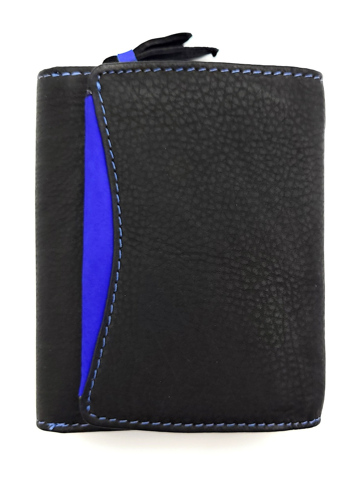 Jockey Club echt Leder Damen Geldbörse Portemonnaie Geldbeutel schwarz royalblau