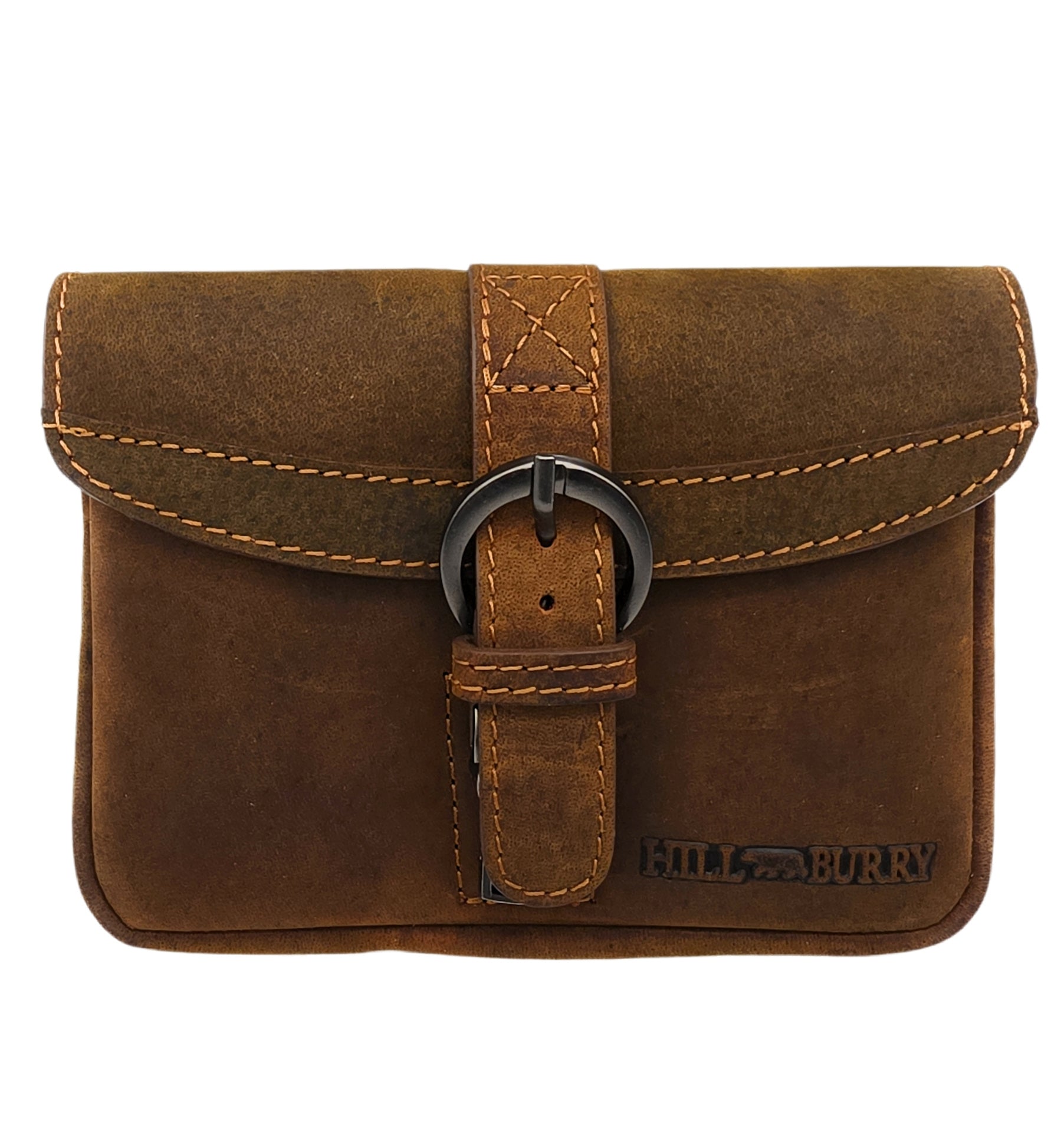 Hill Burry Heritage Gürteltasche Echtleder Vintage Braun