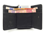 Hill Burry Mini echt Leder Damen Geldbörse Portemonnaie RFID NFC Schutz schwarz
