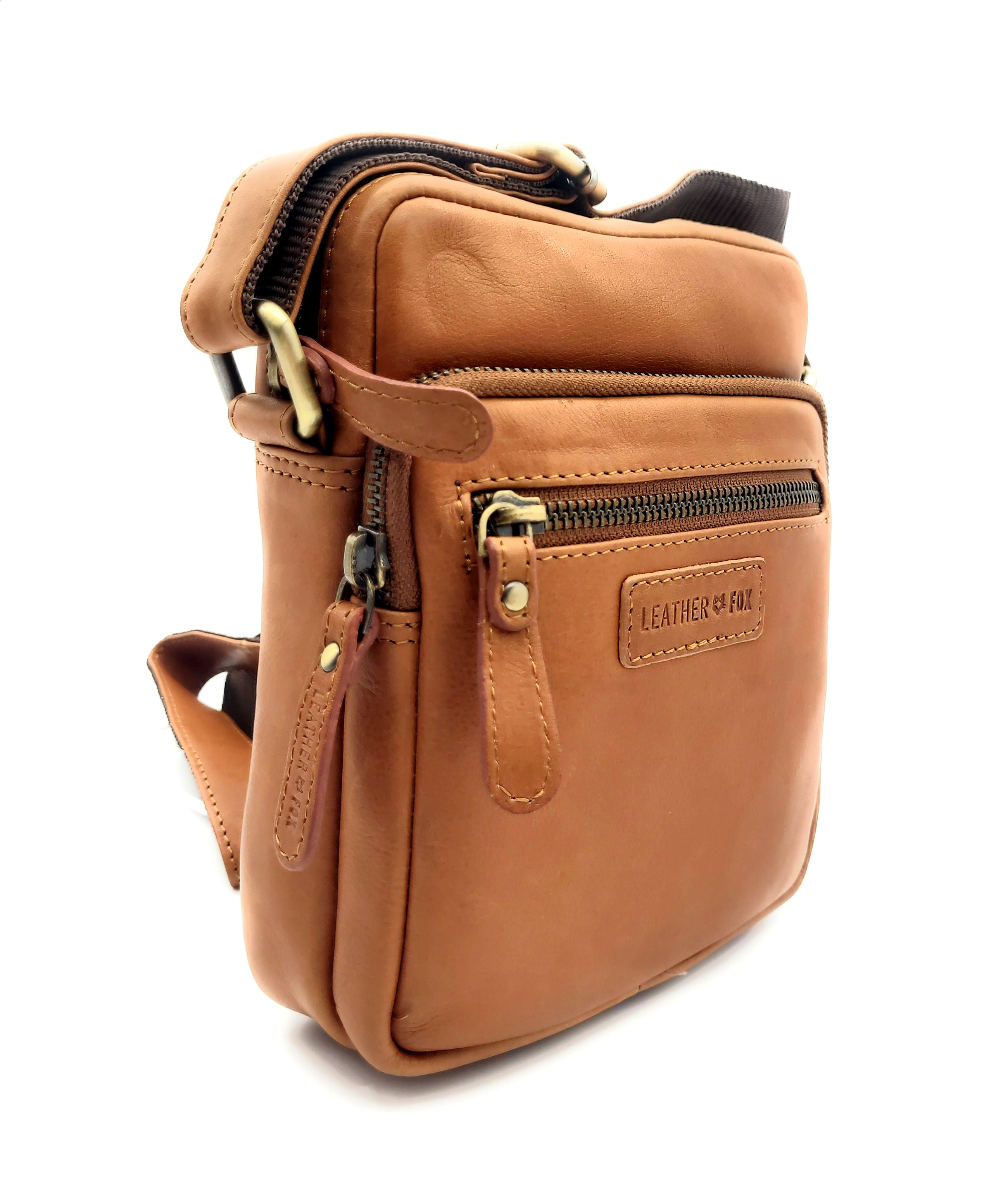 Leatherfox Echtleder Umhängetasche Hochformat – Kompakt & Stilvoll