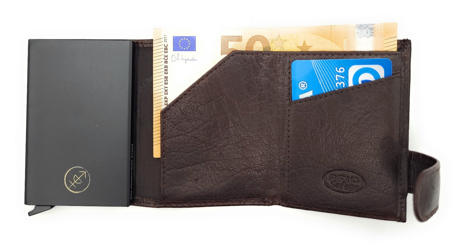 The Chesterfield Brand echt Leder Kreditkartenetui Geldbörse Mannheim braun