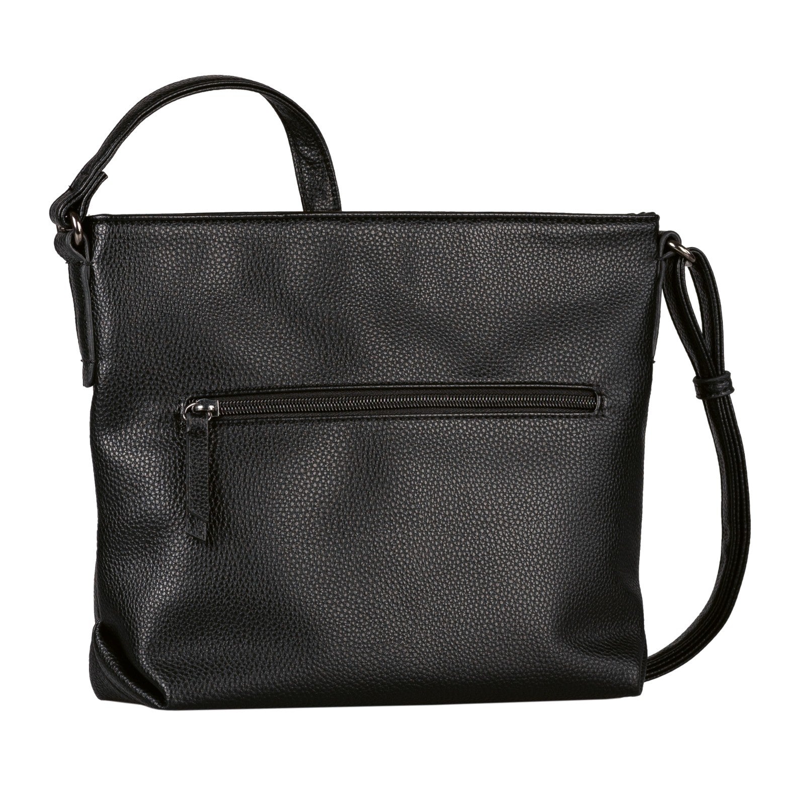 Tom Tailor Umhängetasche Nicolina – PU Handtasche mit Reißverschluss & Fächern – 27,5x10x23 cm mixed black
