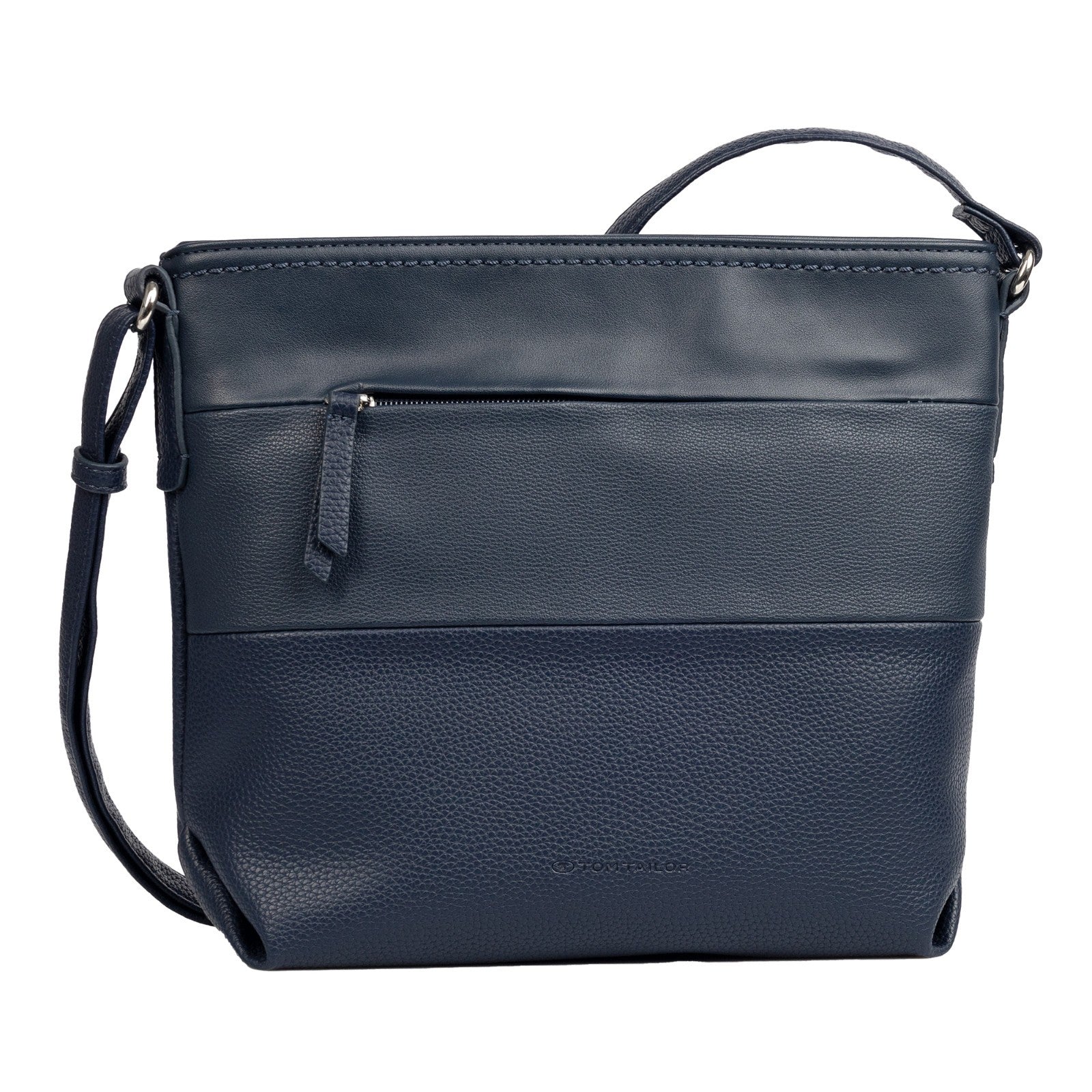 Tom Tailor Umhängetasche Nicolina – PU Handtasche mit Reißverschluss & Fächern – 27,5x10x23 cm dark blue