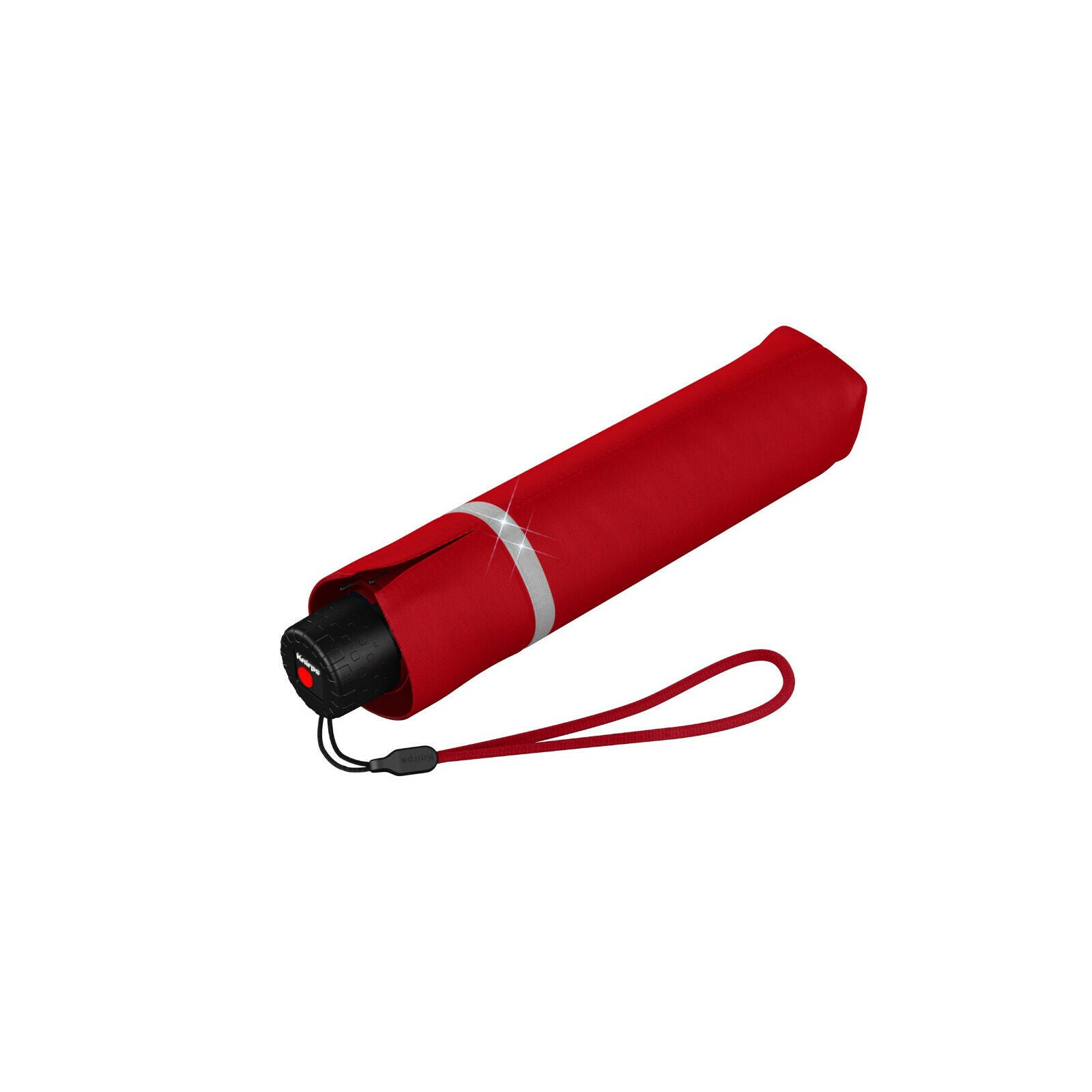 Knirps Rookie Kinder Regenschirm Taschenschirm Schirm leicht und reflektierend salsa rot
