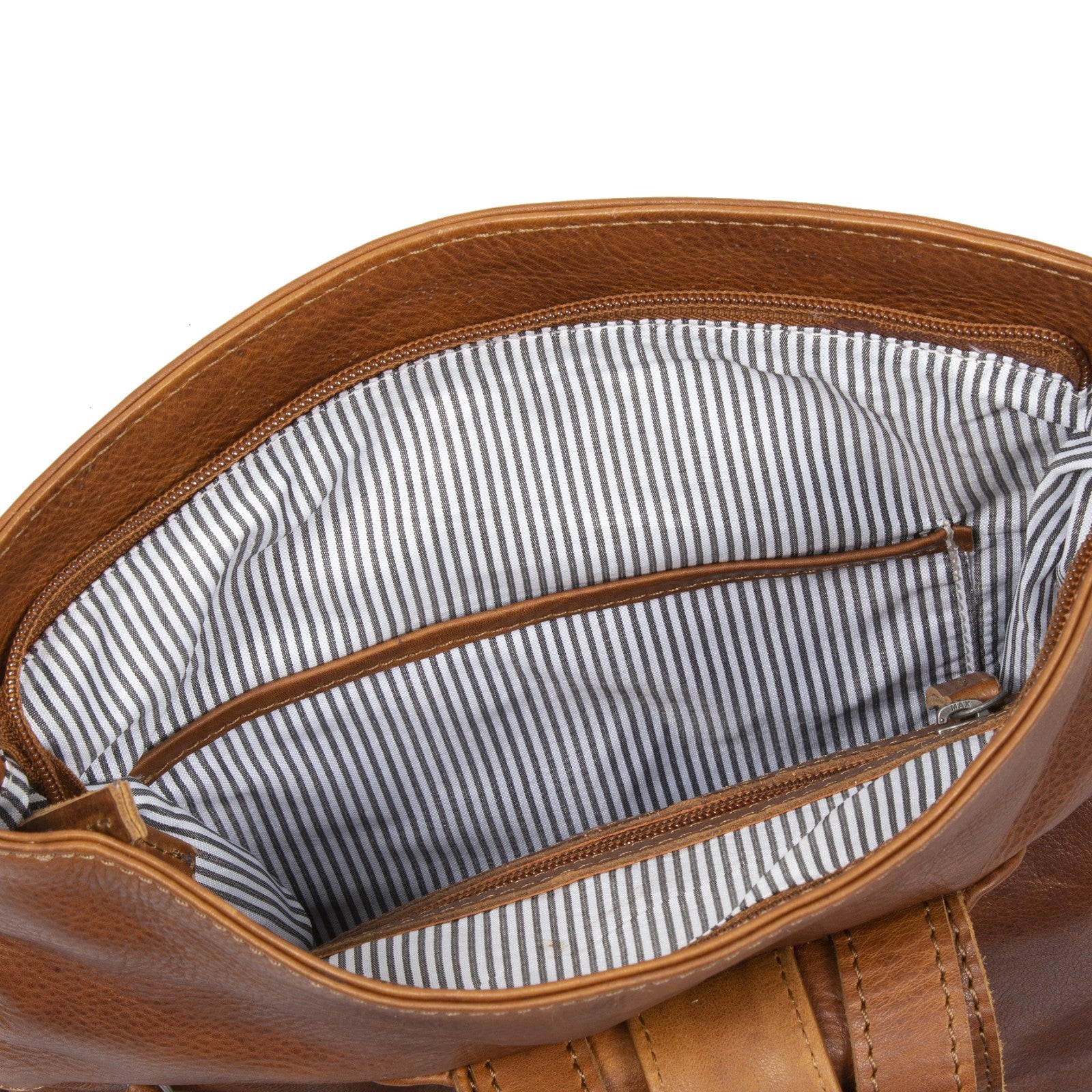 Justified Bags Nynke Rolltop Rucksack aus dickem, echtem Rindleder – Cityrucksack mit Magnetverschluss, Frontfach & Innenlicht – Robuster Leder Rucksack Damen & Herren