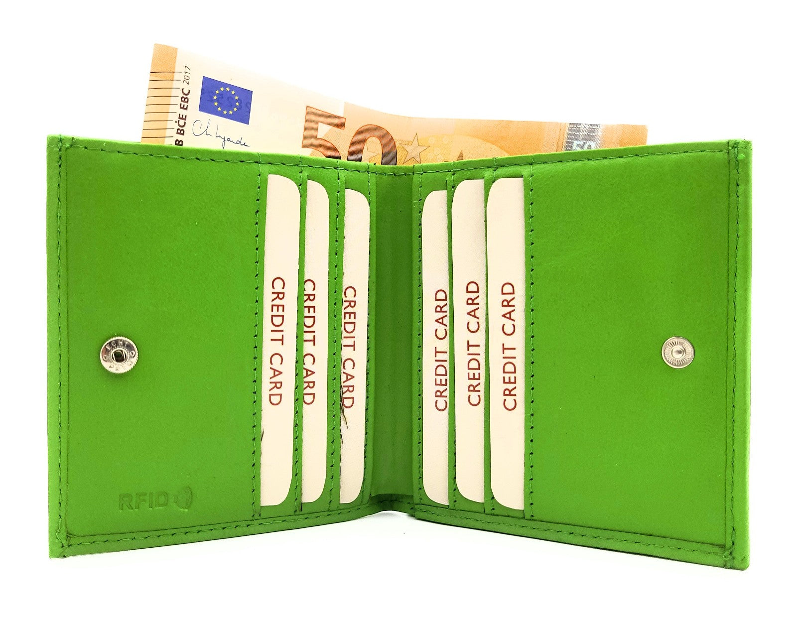 Jockey Club echt Leder Geldbörse Portemonnaie Wiener Schachtel RFID Schutz grün