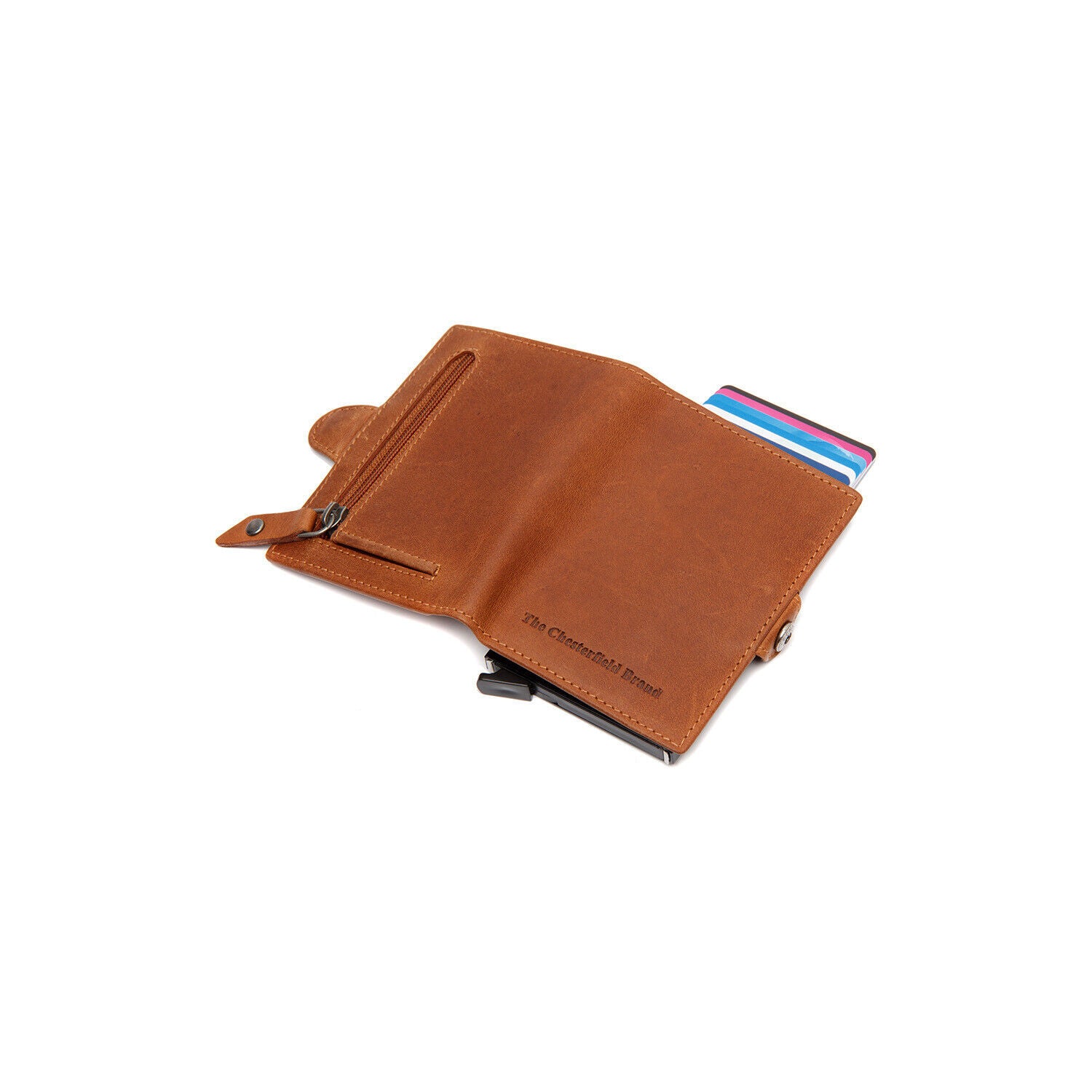 The Chesterfield Brand echt Leder Kreditkartenetui Geldbörse Lagos cognac