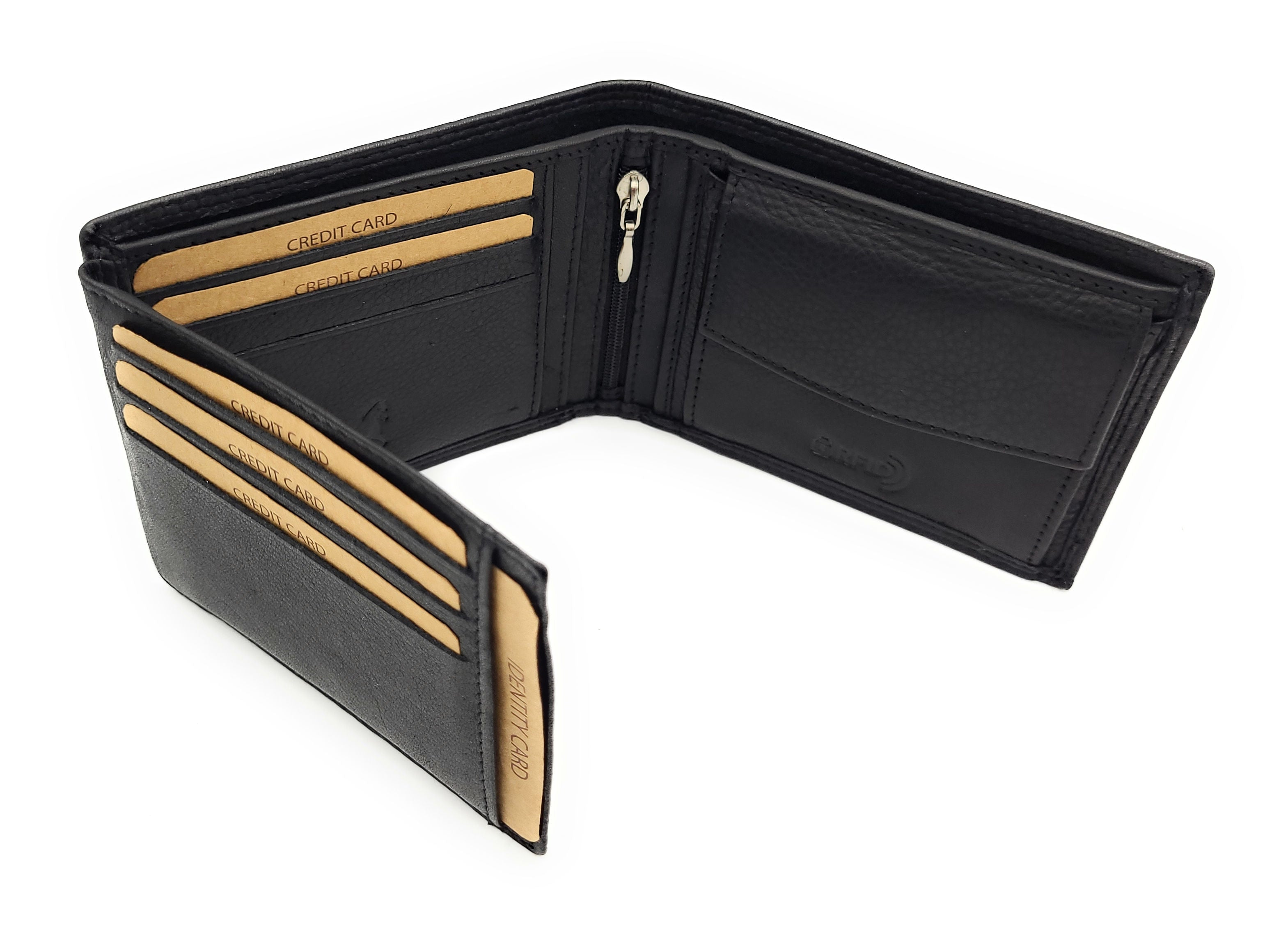 Jockey Club Basic echt Leder Herren Geldbörse Portemonnaie Geldbeutel mit RFID NFC Schutz schwarz