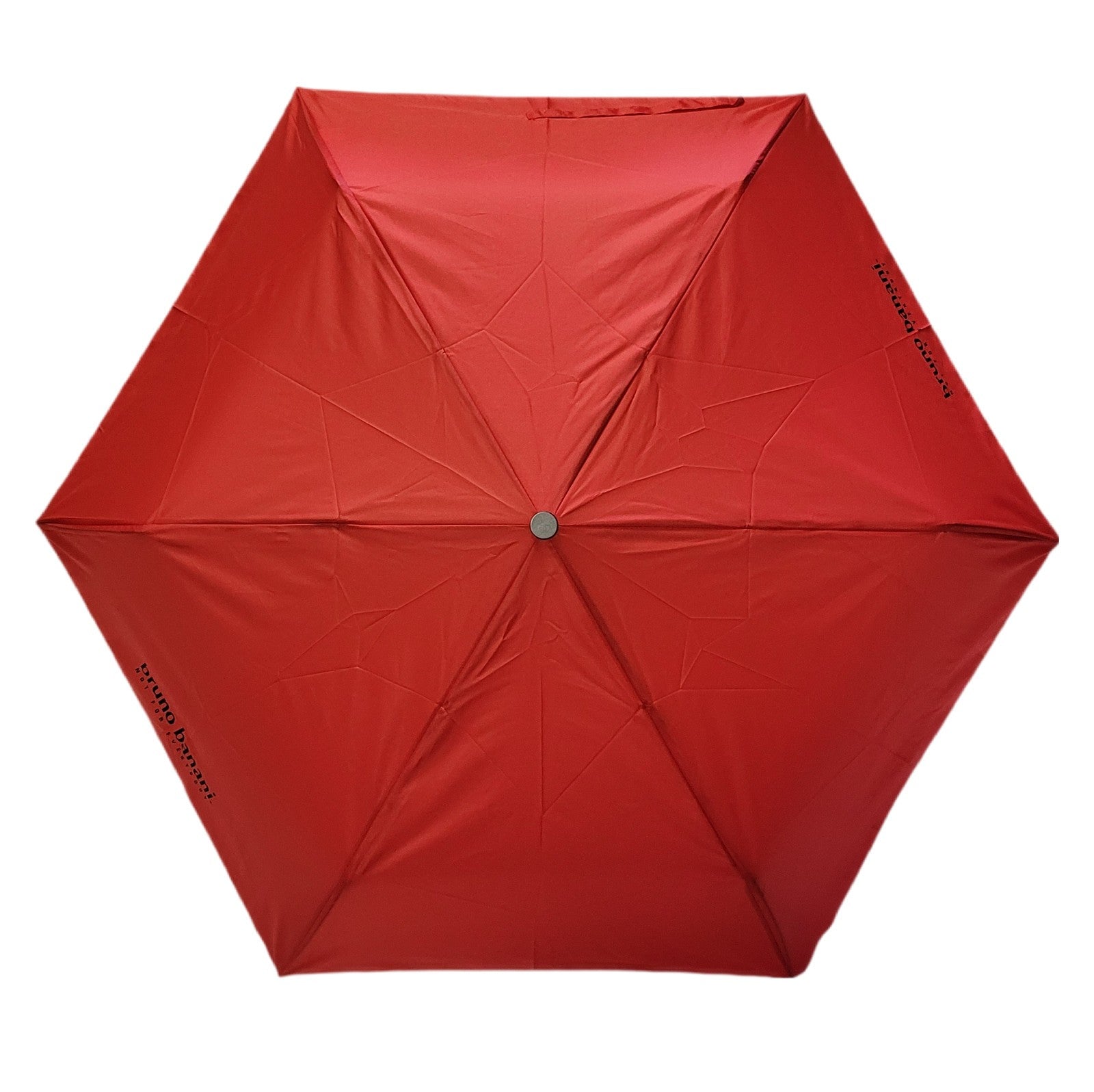 bruno banani Mini-Regenschirm – Handöffner, Stahl-Fiberglasgestell, Polyester Pongee, geriffelter Griff mit erhabenem Logo Rot