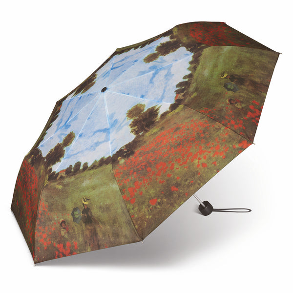 happy rain Regenschirm Motiv Claude Monet Mohnfeld bei Argenteuil Taschenschirm