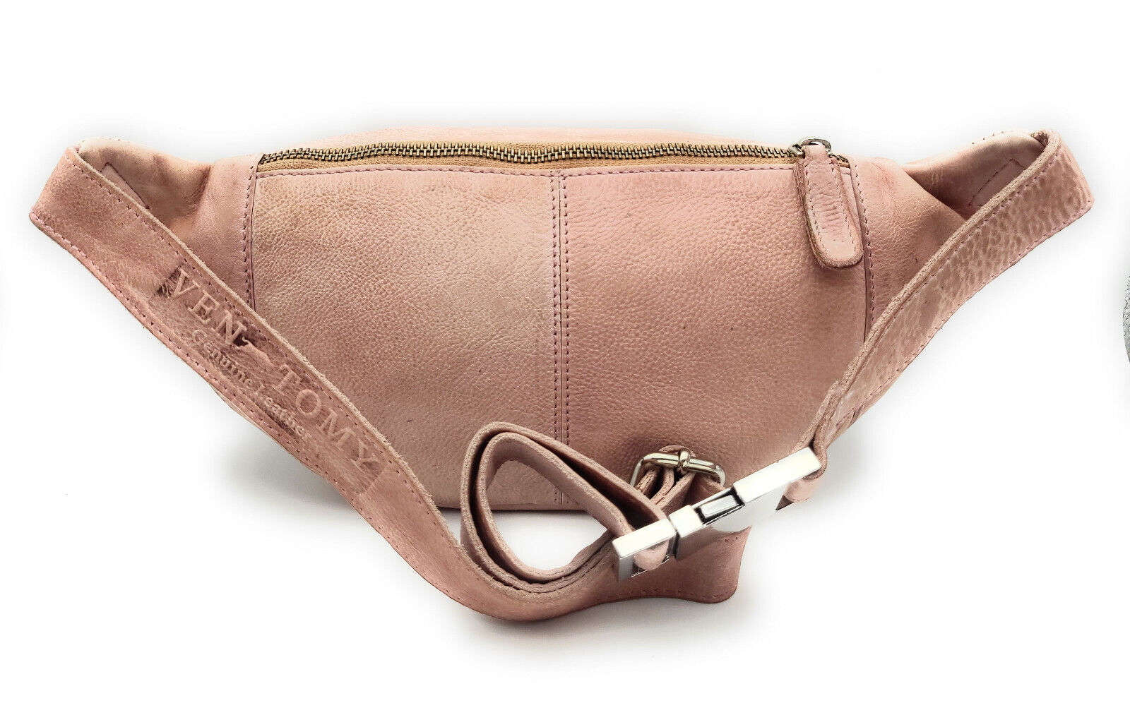Ven Tomy Hüfttasche Bauchtasche Crossbody Bag Gürteltasche Waschleder dusty pink