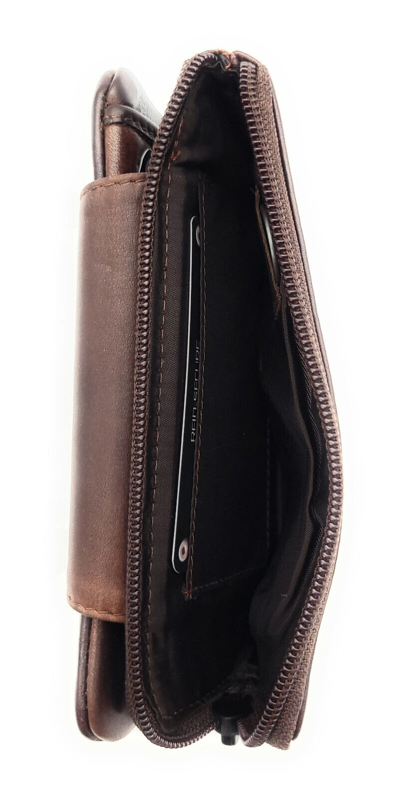 Jockey Club echt Leder Geldbörse Portemonnaie Geldbeutel mit RFID Schutz braun