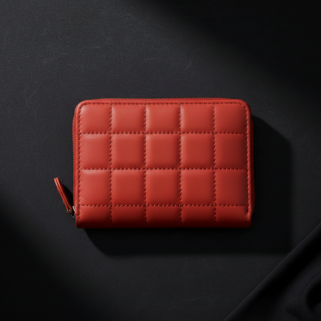 Damen Geldbörse RFID Schutz Nappaleder - Kompakt mit 6 Kartenfächern & Münzfach rot