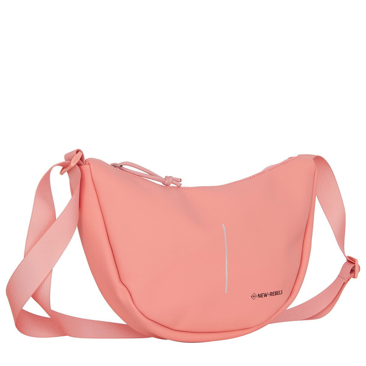 New Rebels Half Moon Bag Branson – leichte wasserabweisende Umhängetasche, Crossbody Tasche mit Reißverschlussfächern blush pink