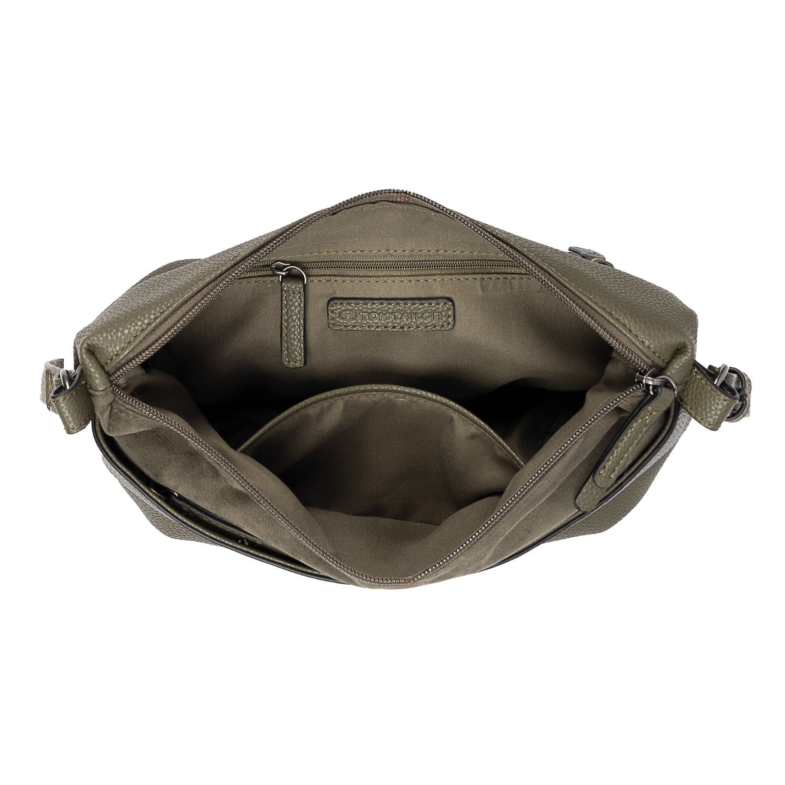 Tom Tailor Banana Bag Miha elegante Umhängetasche Handtasche Velours- & Lederimitat khaki